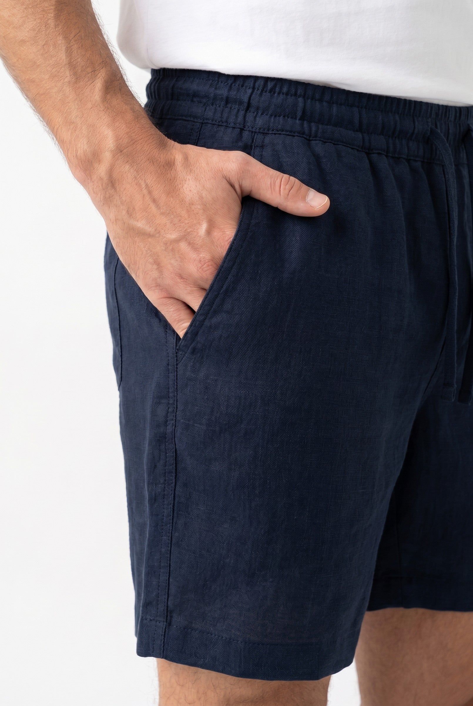 Men's Linen Drawstring Shorts | Blackstone London
