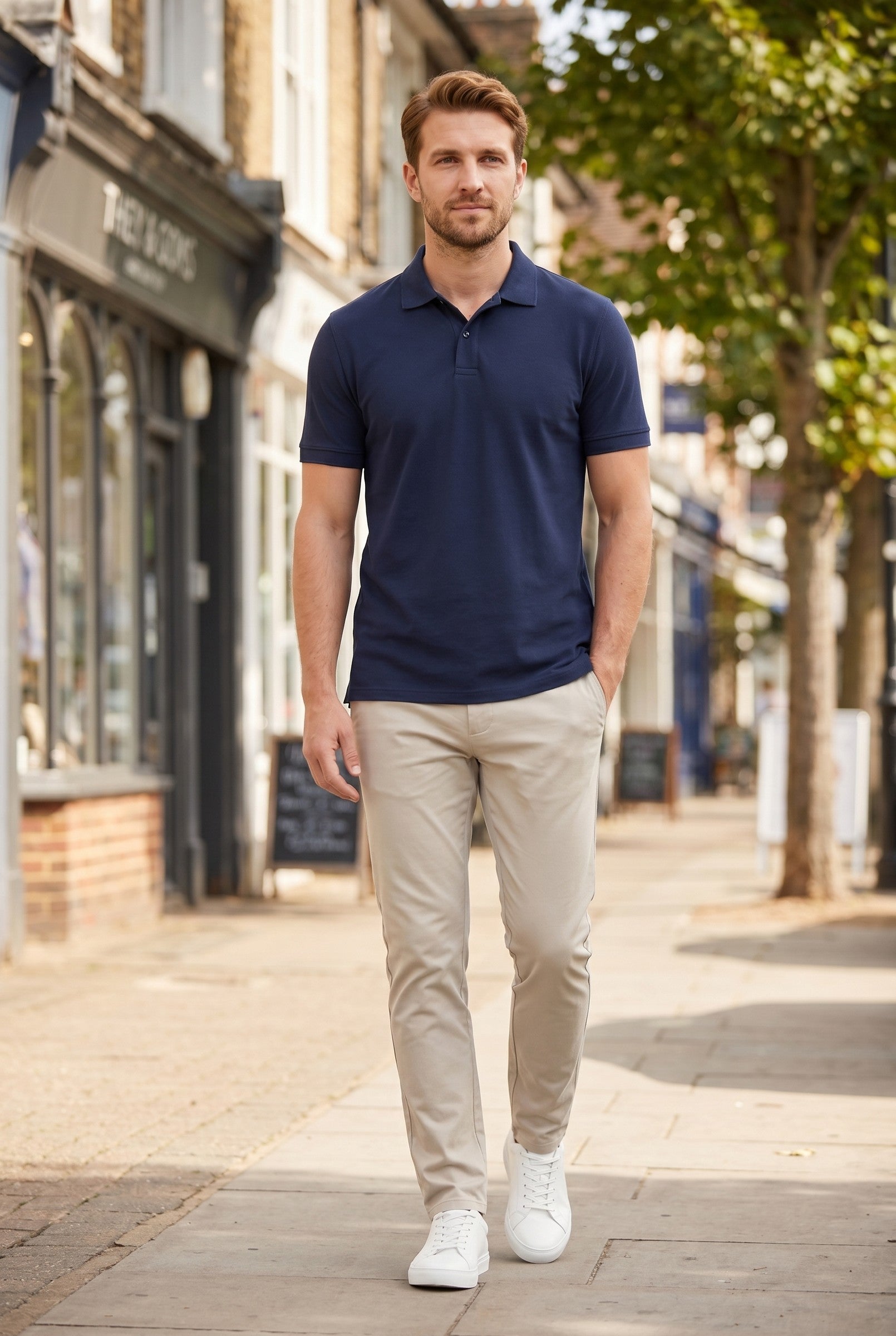 Men's Moxon Pique Polo Shirt | Blackstone London