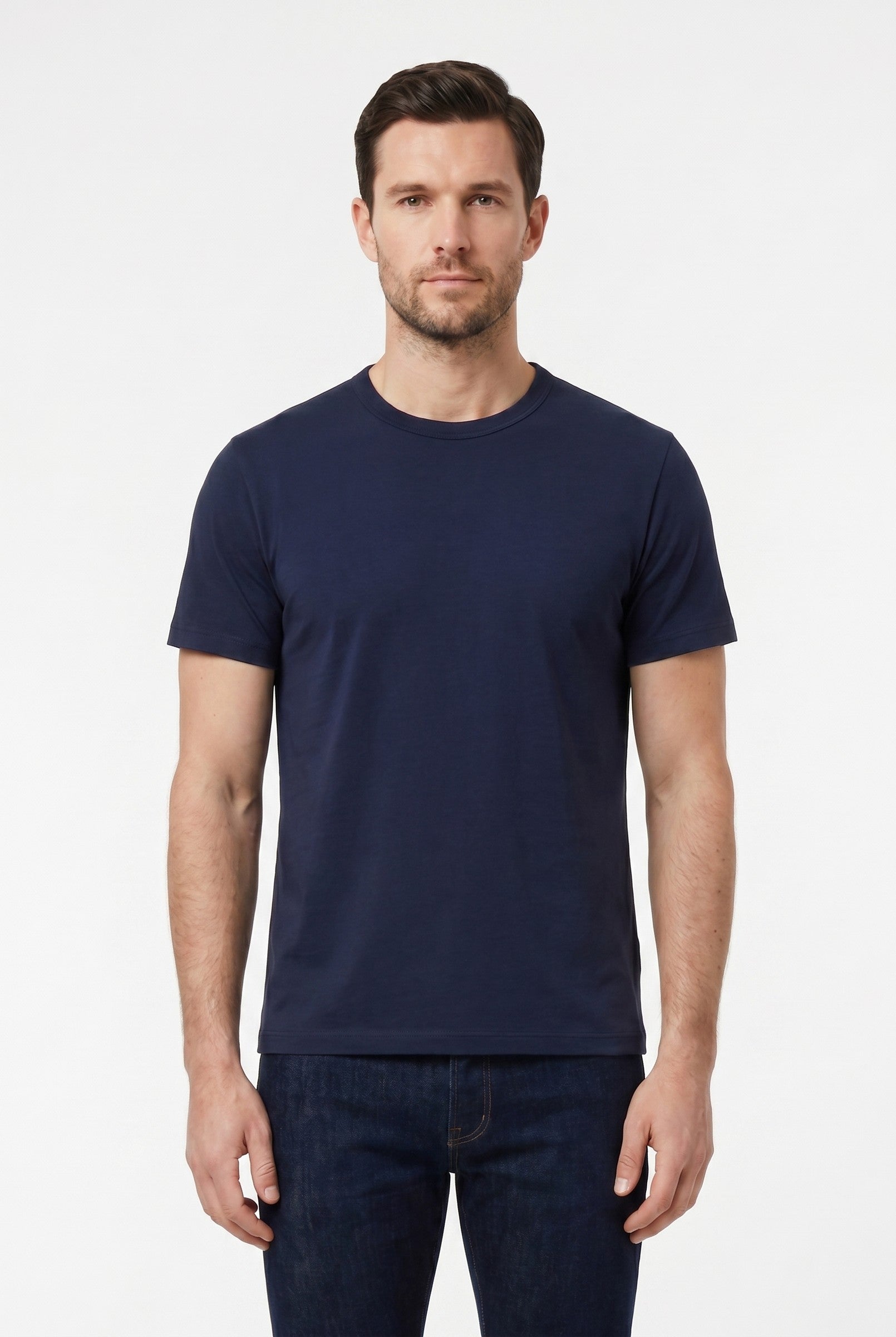 Men's Eyelet Crew Neck T-Shirt | Blackstone London