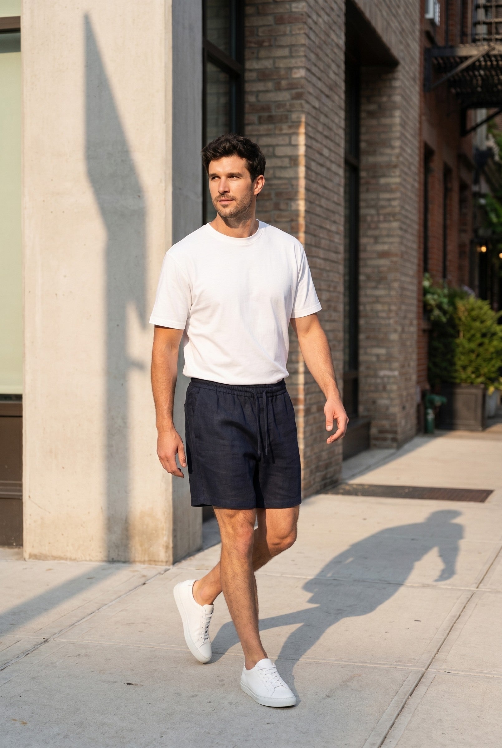 Men's Linen Drawstring Shorts | Blackstone London