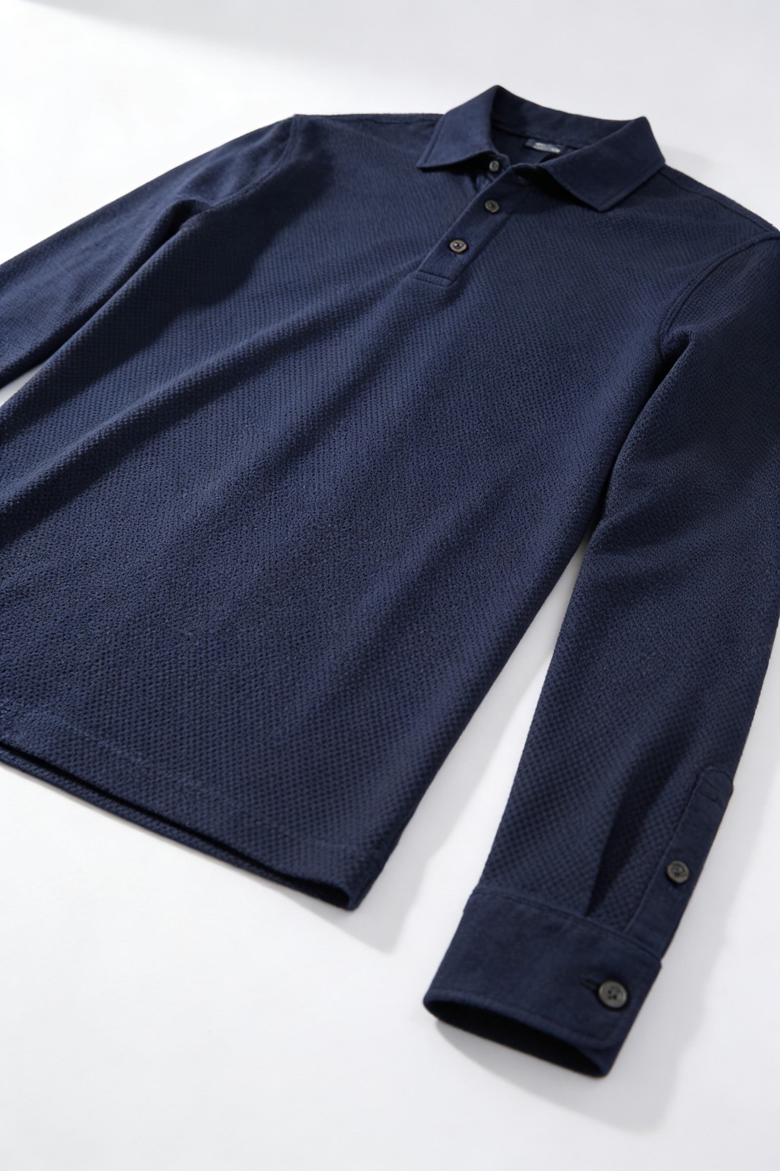 Men's Moxon Long-Sleeve Pique Polo | Blackstone London