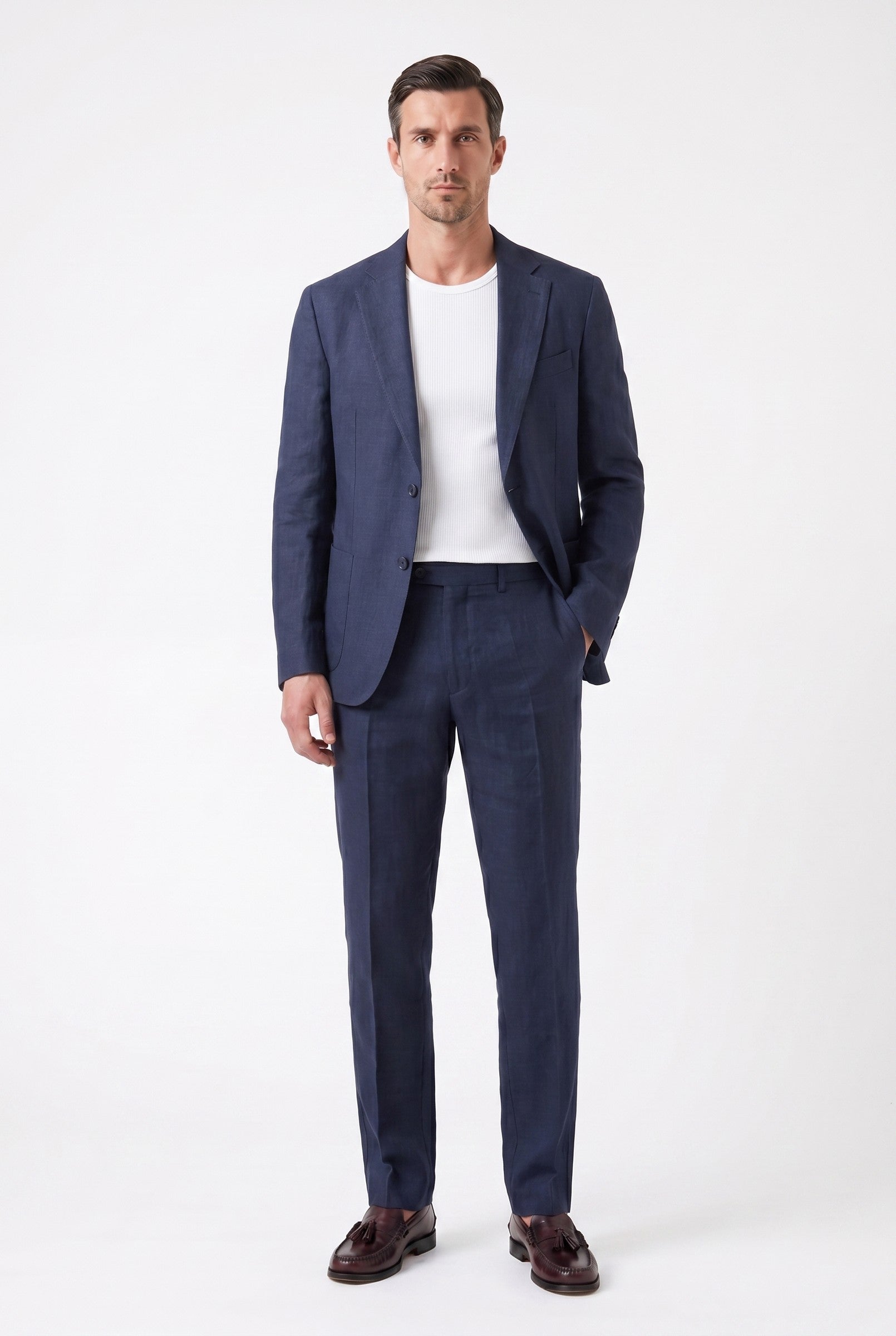 Men's Linen Tailored Blazer | Blackstone London