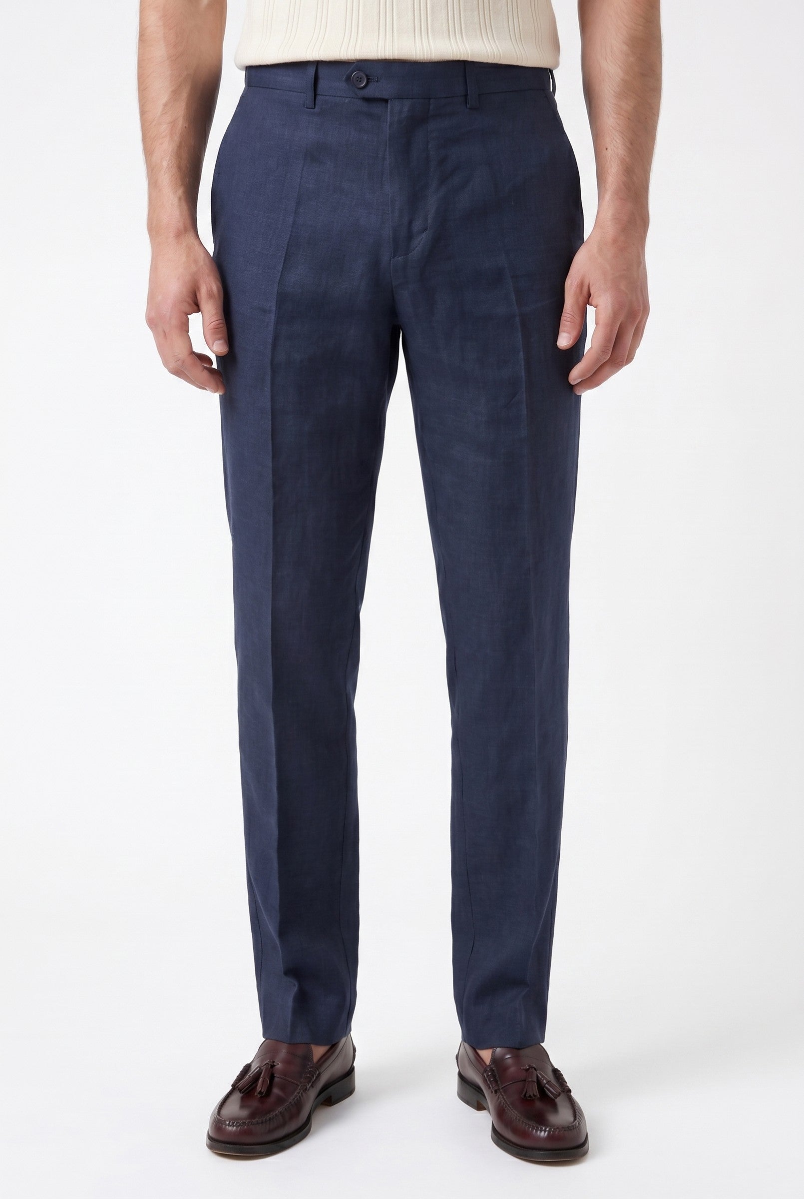 Men's Linen Tailored Trousers | Blackstone London