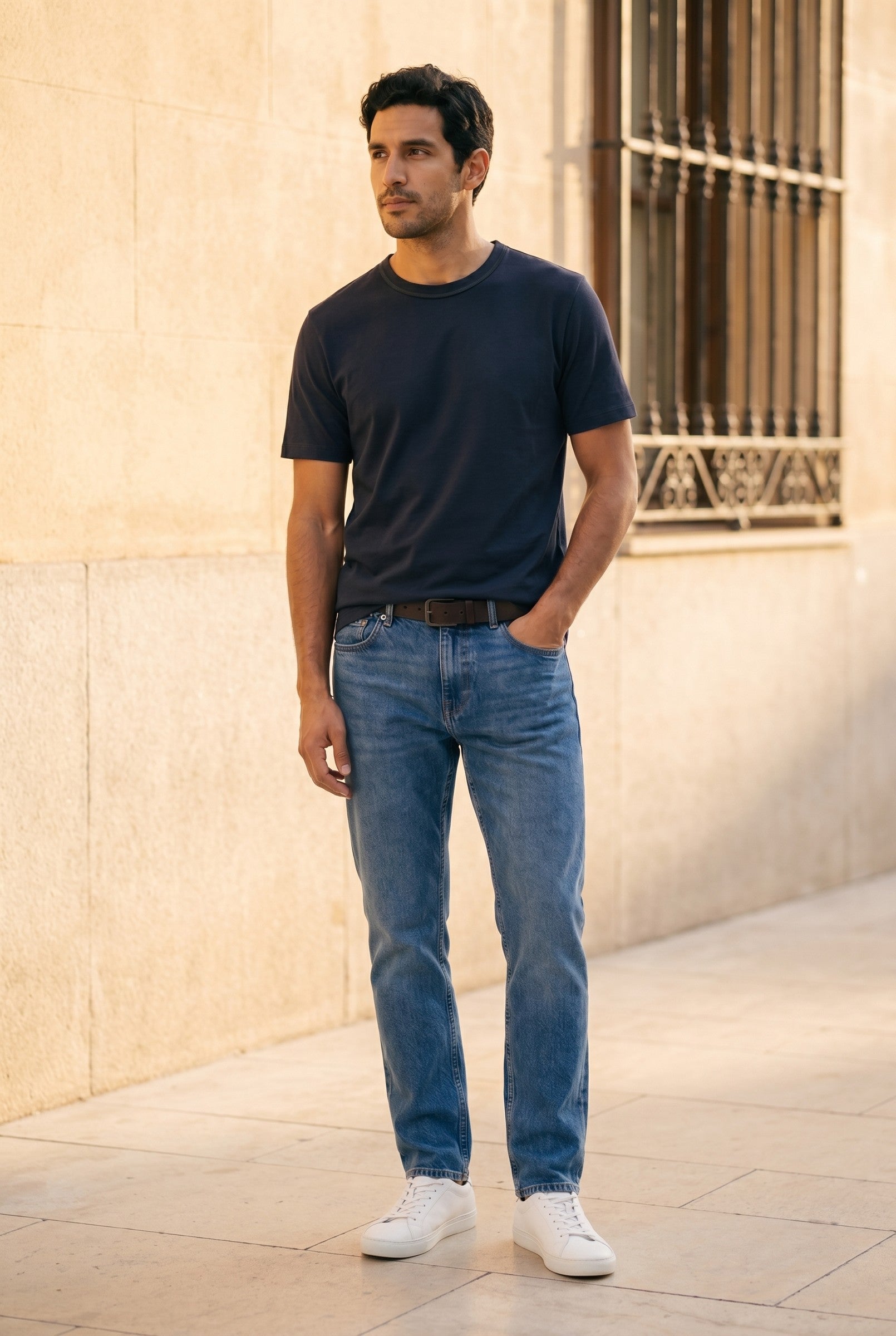 Men's Midweight Cotton Crew Neck T-Shirt | Blackstone London