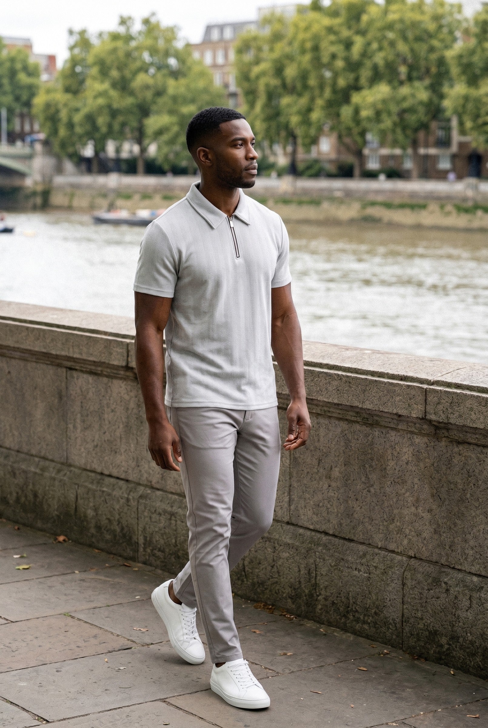 Men's Zig Zag Polo | Blackstone London