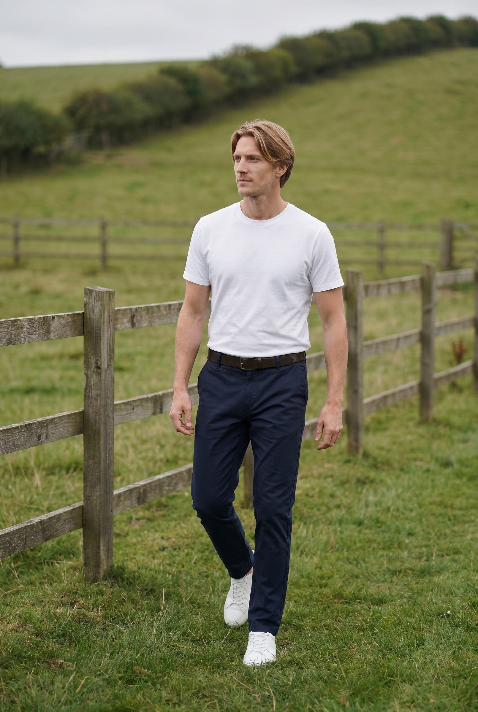 Men's Slim Fit Tailored Chino Trousers | Blackstone London