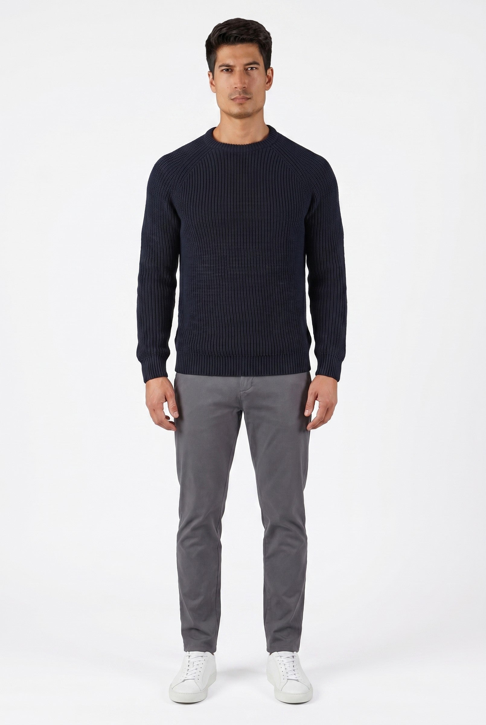 Men's 100% Cotton Fisherman Knit Jumper | Blackstone London