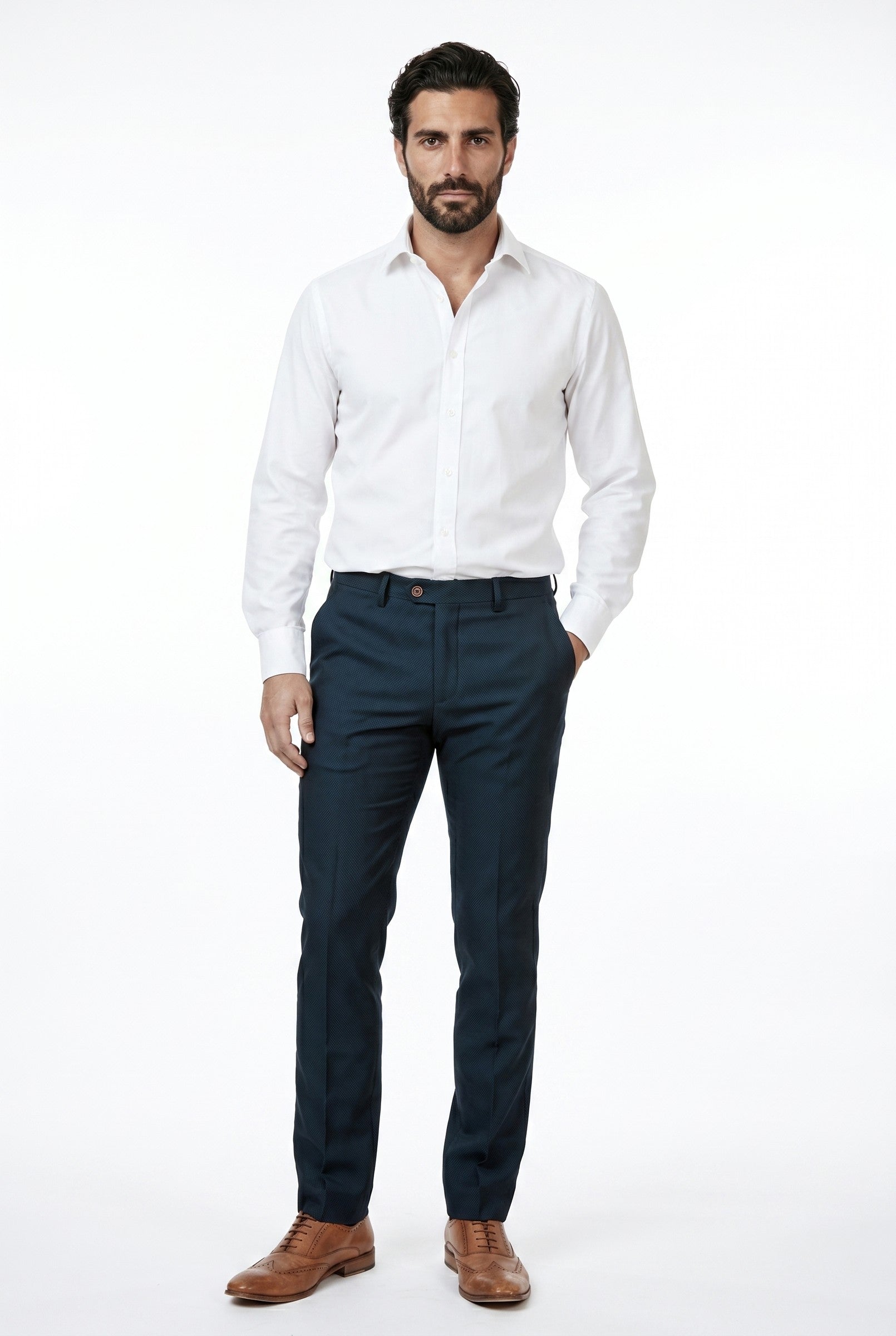 Men's Slim Fit Tailored Trousers | Blackstone London