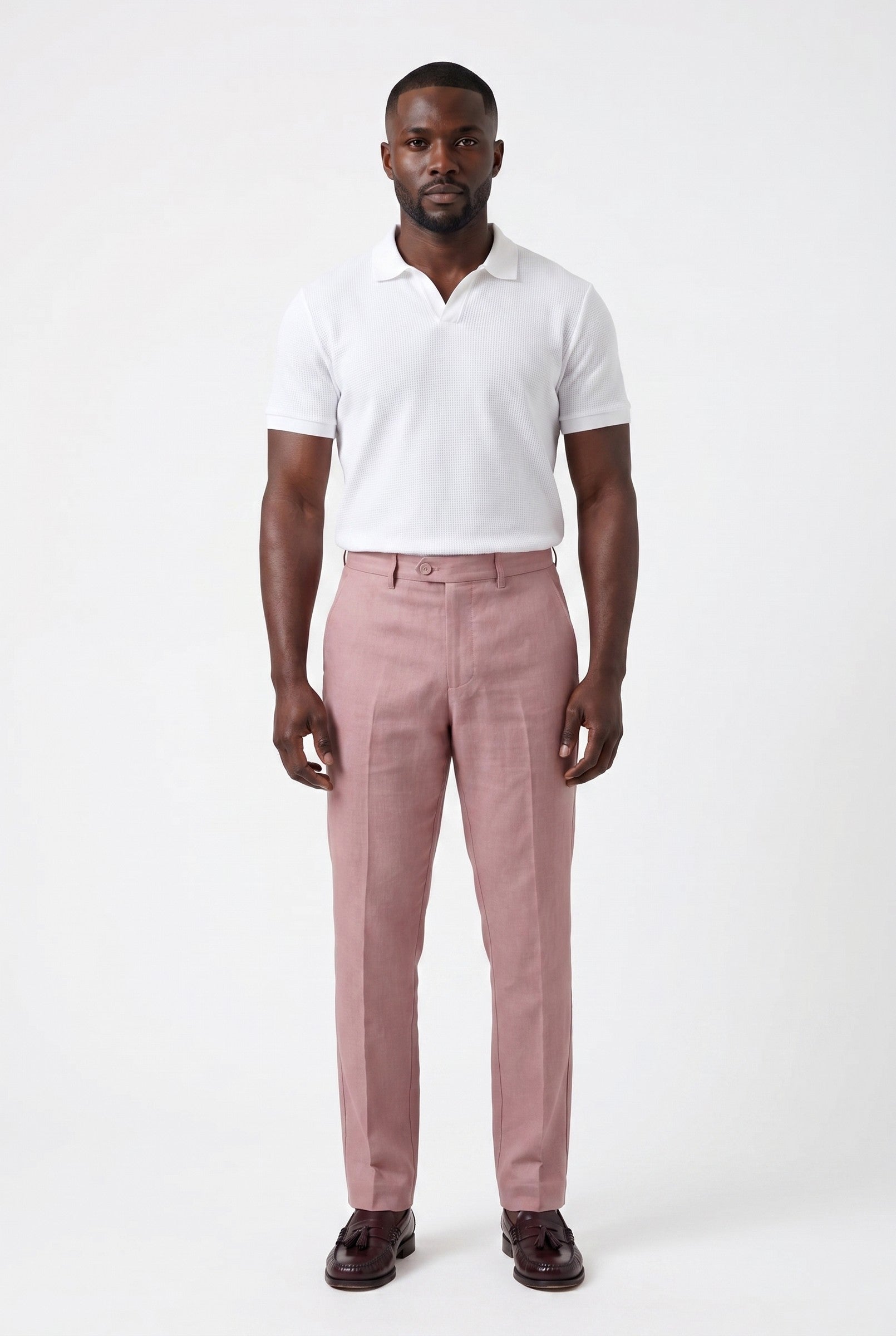 Men's Linen Tailored Trousers | Blackstone London