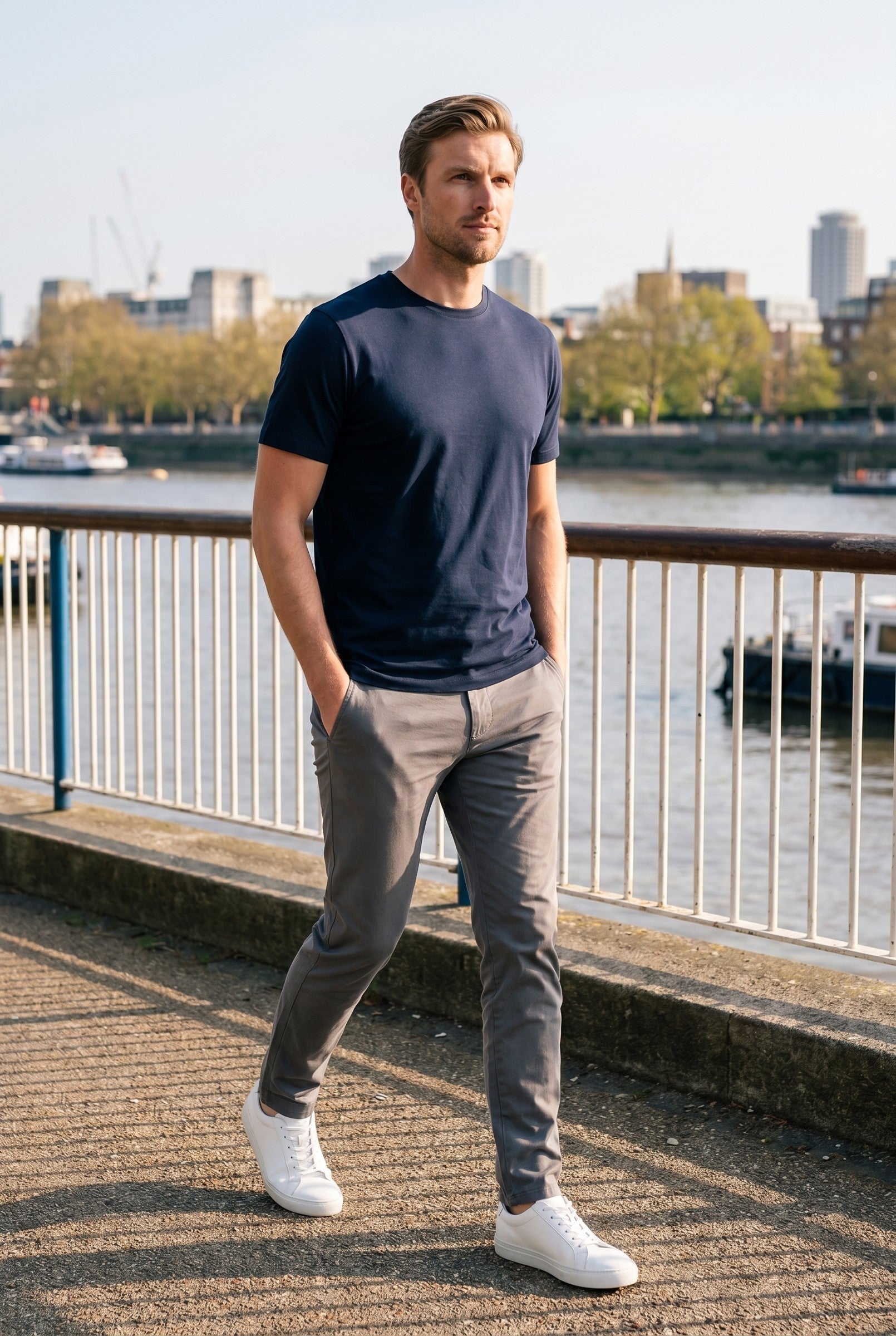 Men's Essential Slim Fit Cotton Stretch T-Shirt | Blackstone London