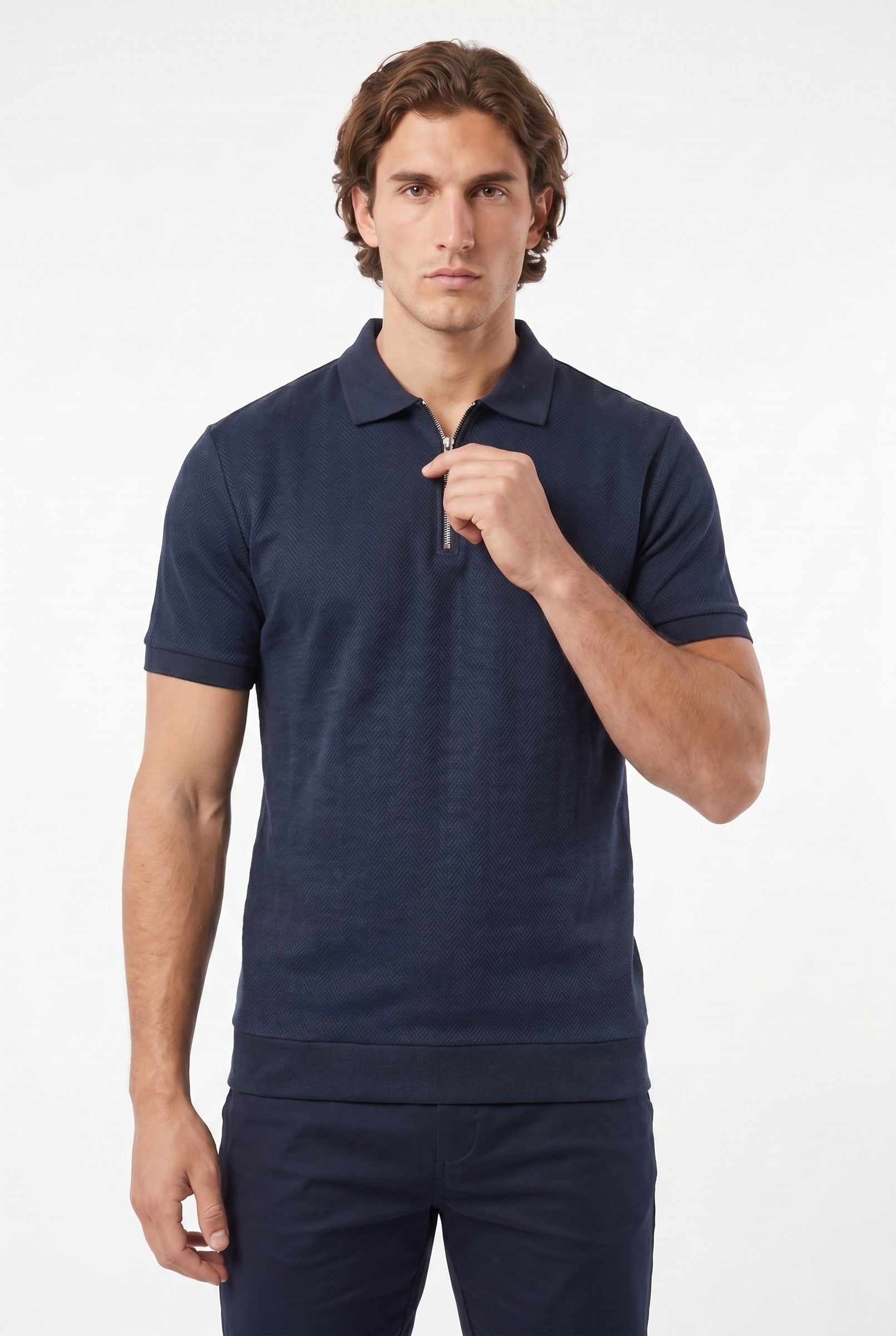 Men's Zig Zag Polo | Blackstone London