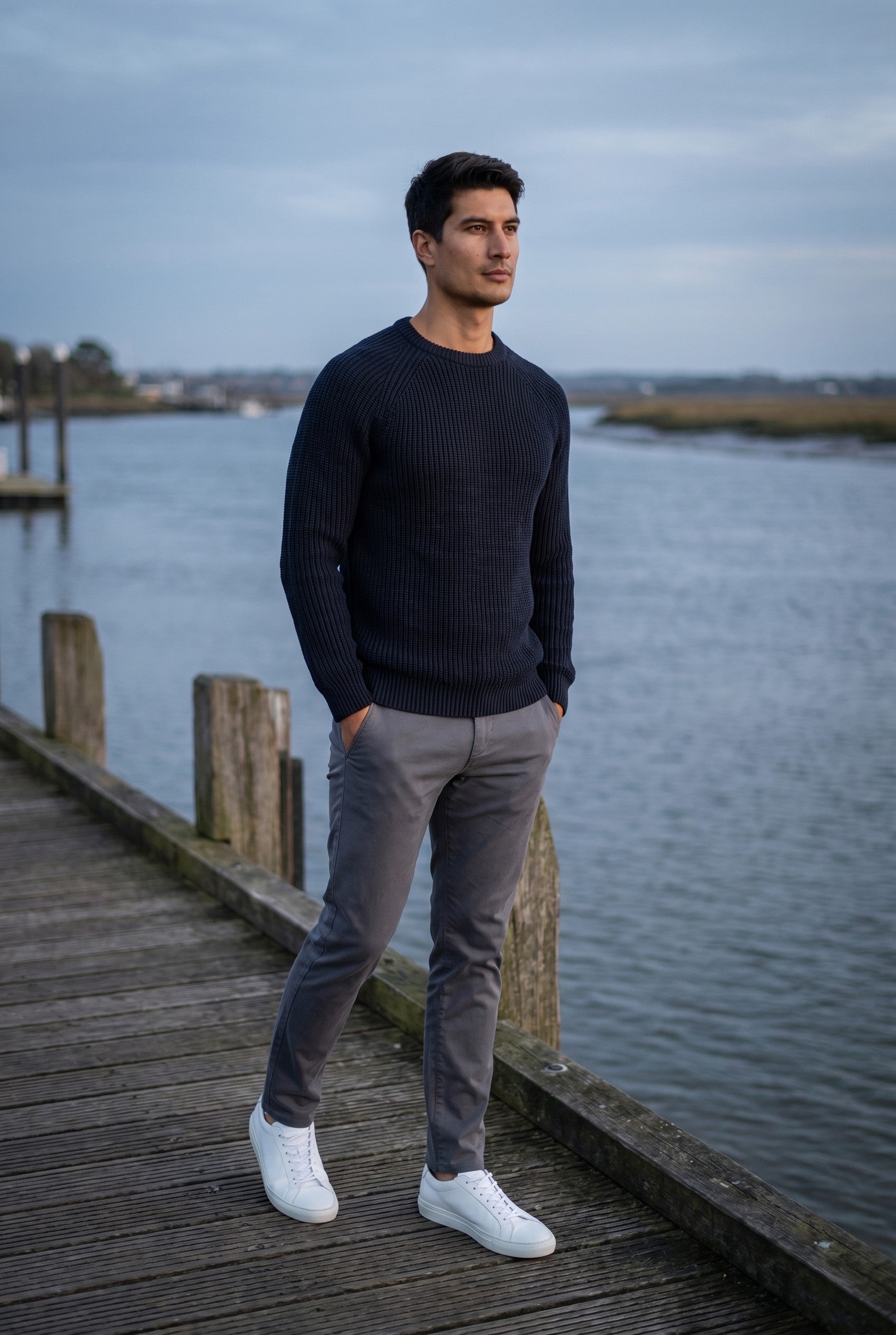Men's 100% Cotton Fisherman Knit Jumper | Blackstone London