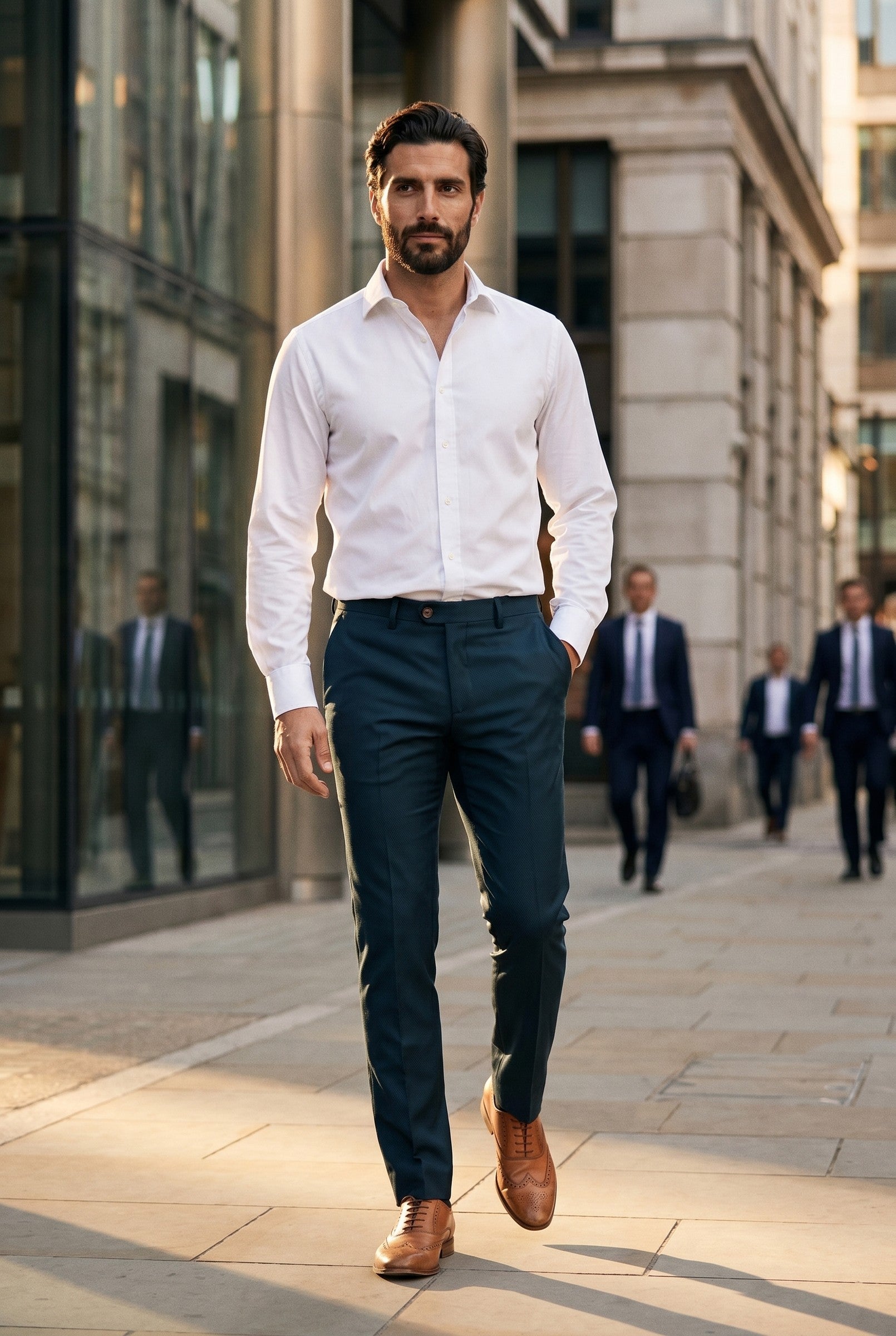 Men's Slim Fit Tailored Trousers | Blackstone London