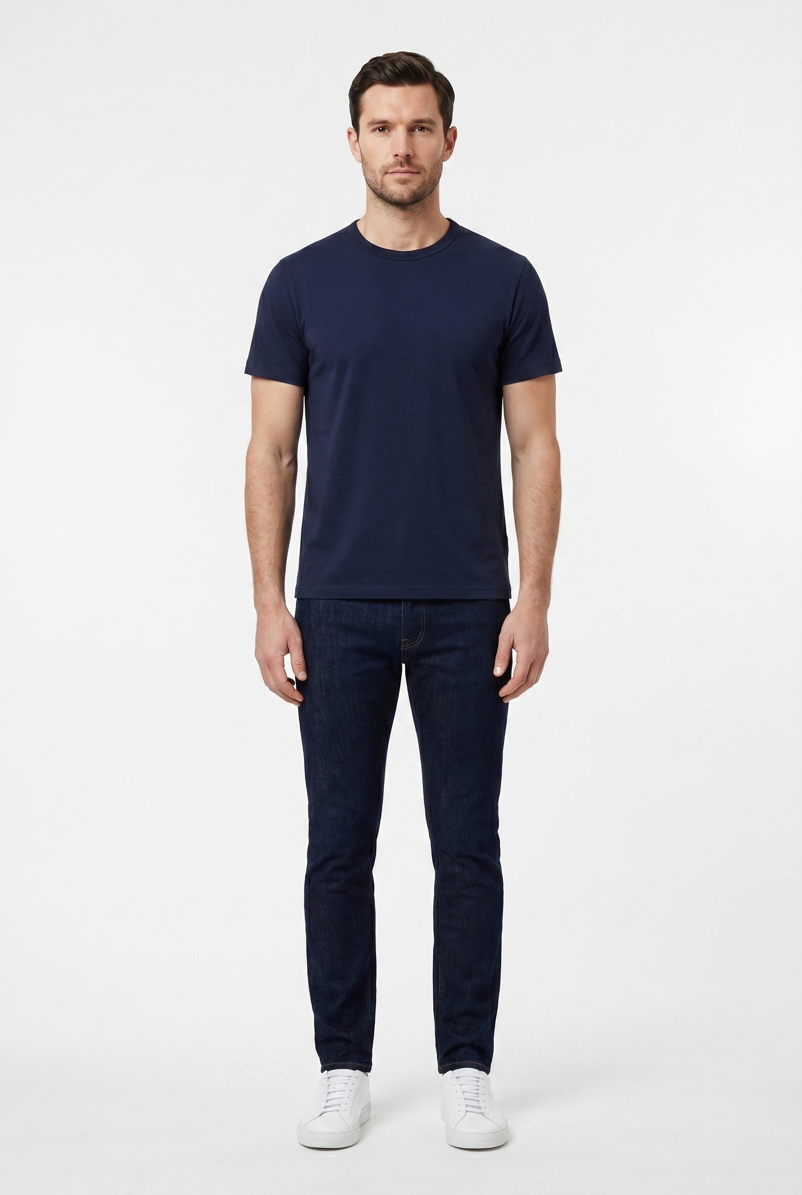 Men's Eyelet Crew Neck T-Shirt | Blackstone London