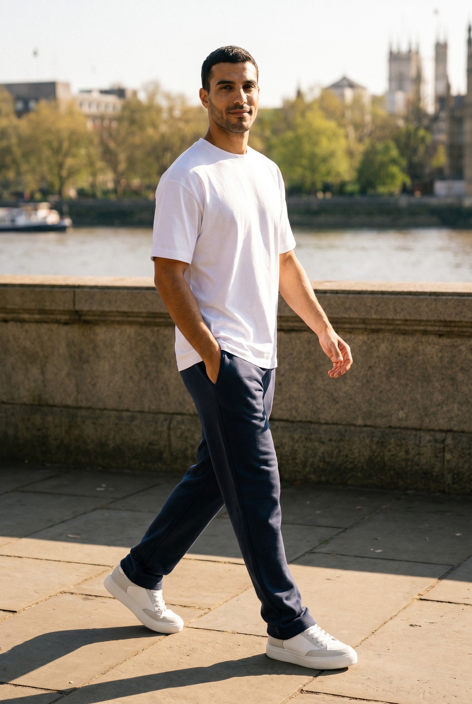 Men's Relaxed Fit Open Hem Joggers | Blackstone London