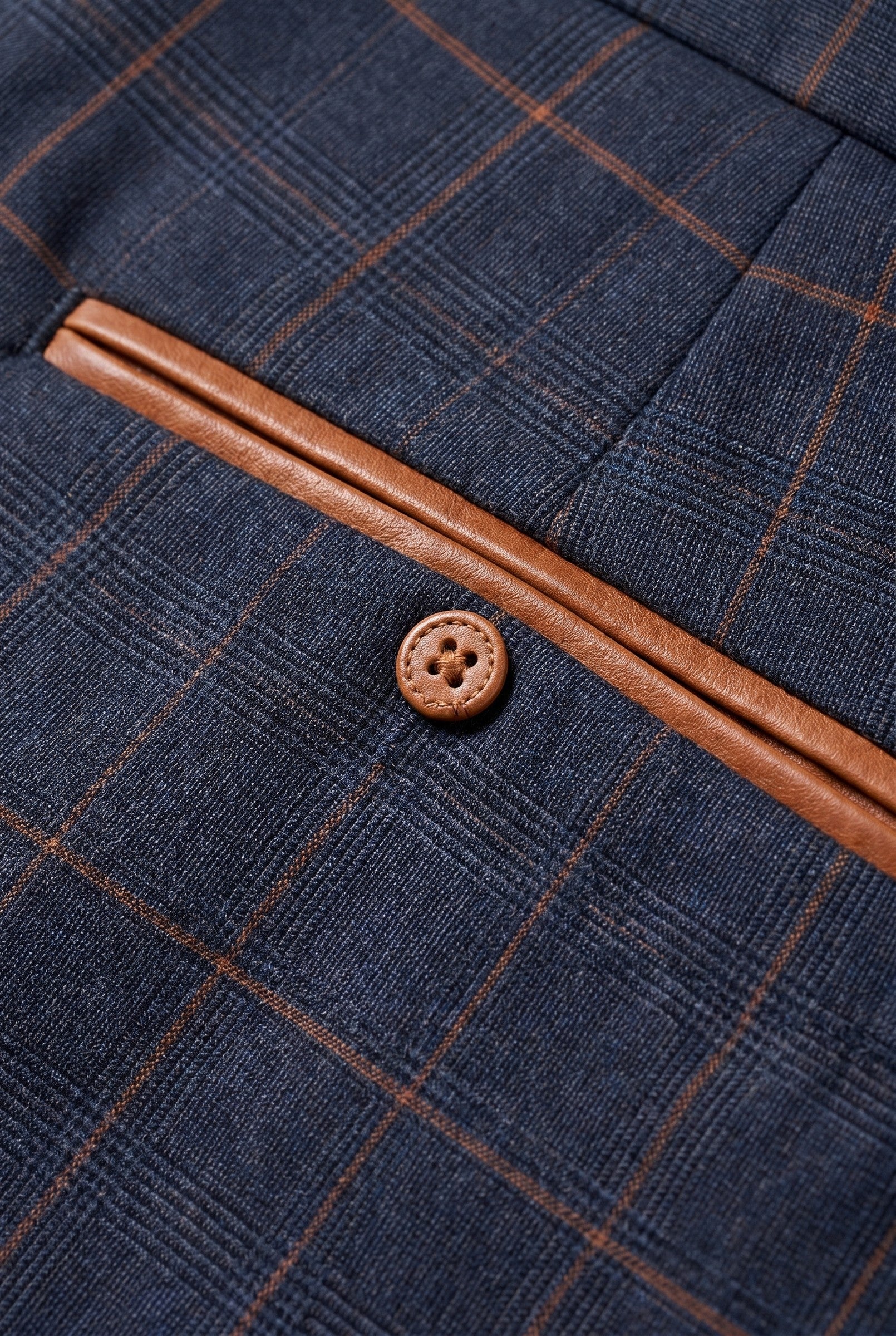 Men's Jenson Prince of Wales Check Trousers | Blackstone London