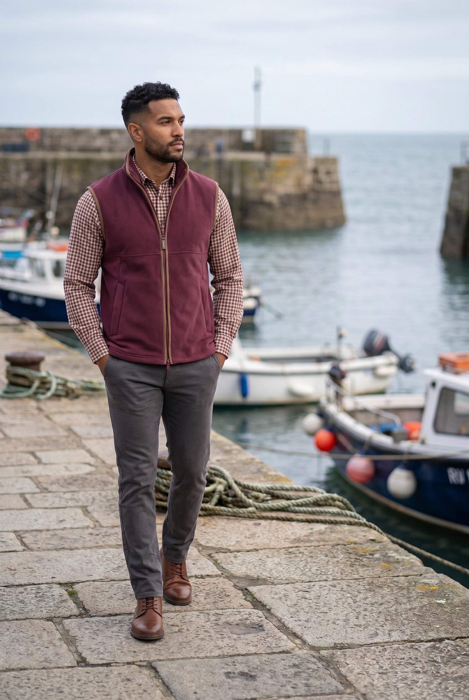 Men's Heritage Fleece Gilet | Blackstone London