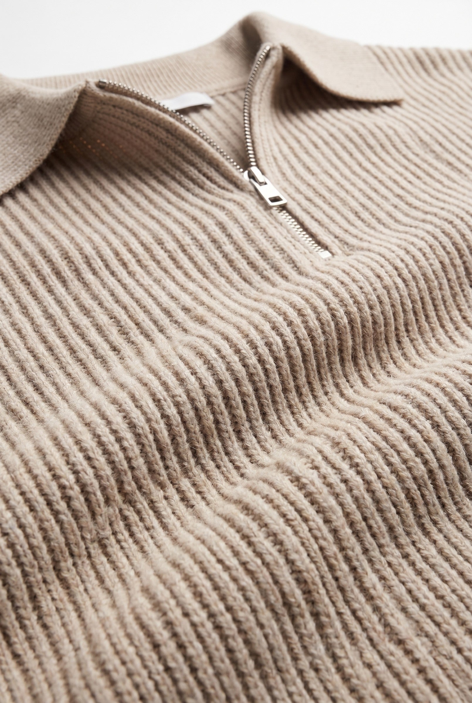 Men's Acid Washed Half-Zip Knit Pullover | Blackstone London