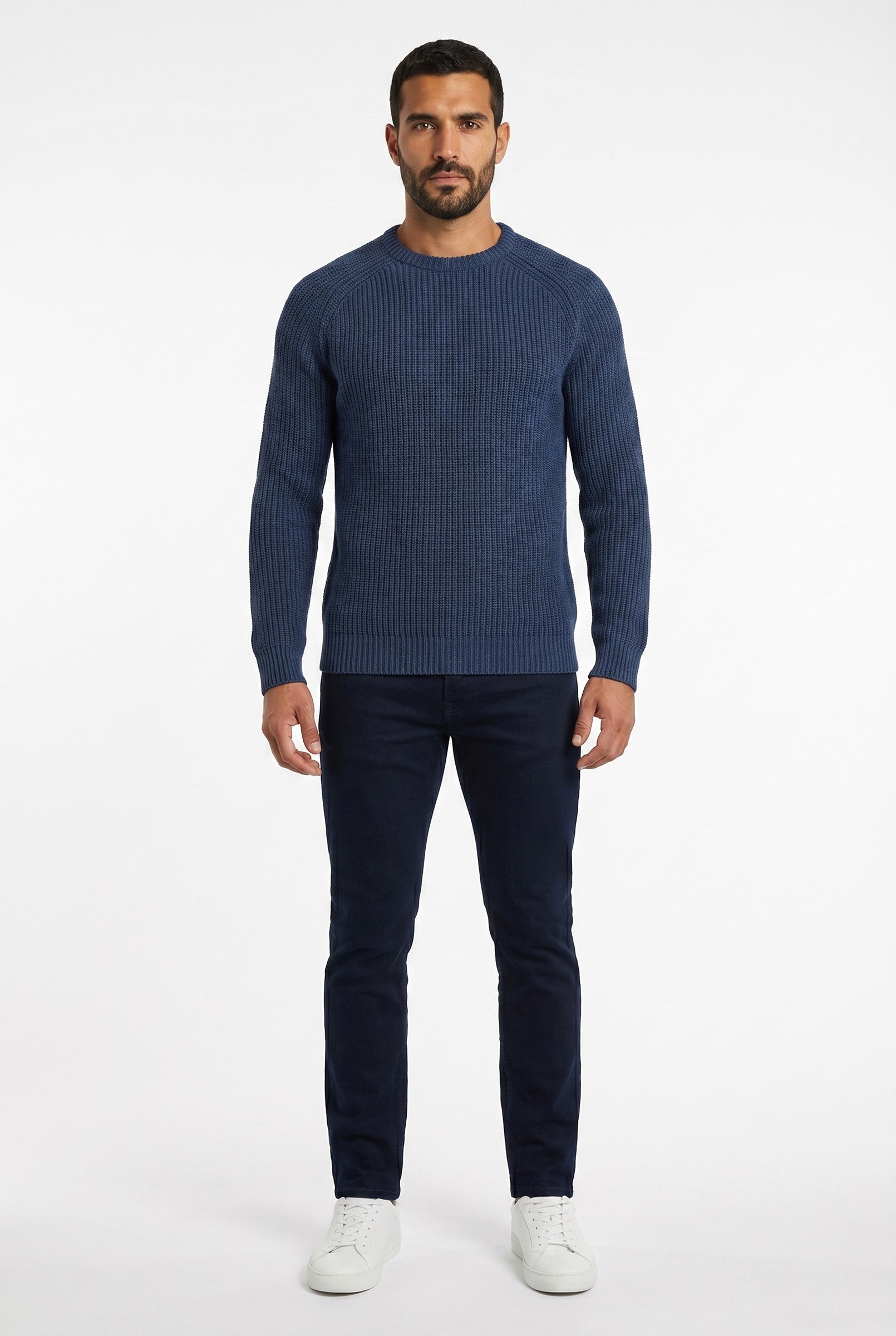 Men's 100% Cotton Fisherman Knit Jumper | Blackstone London