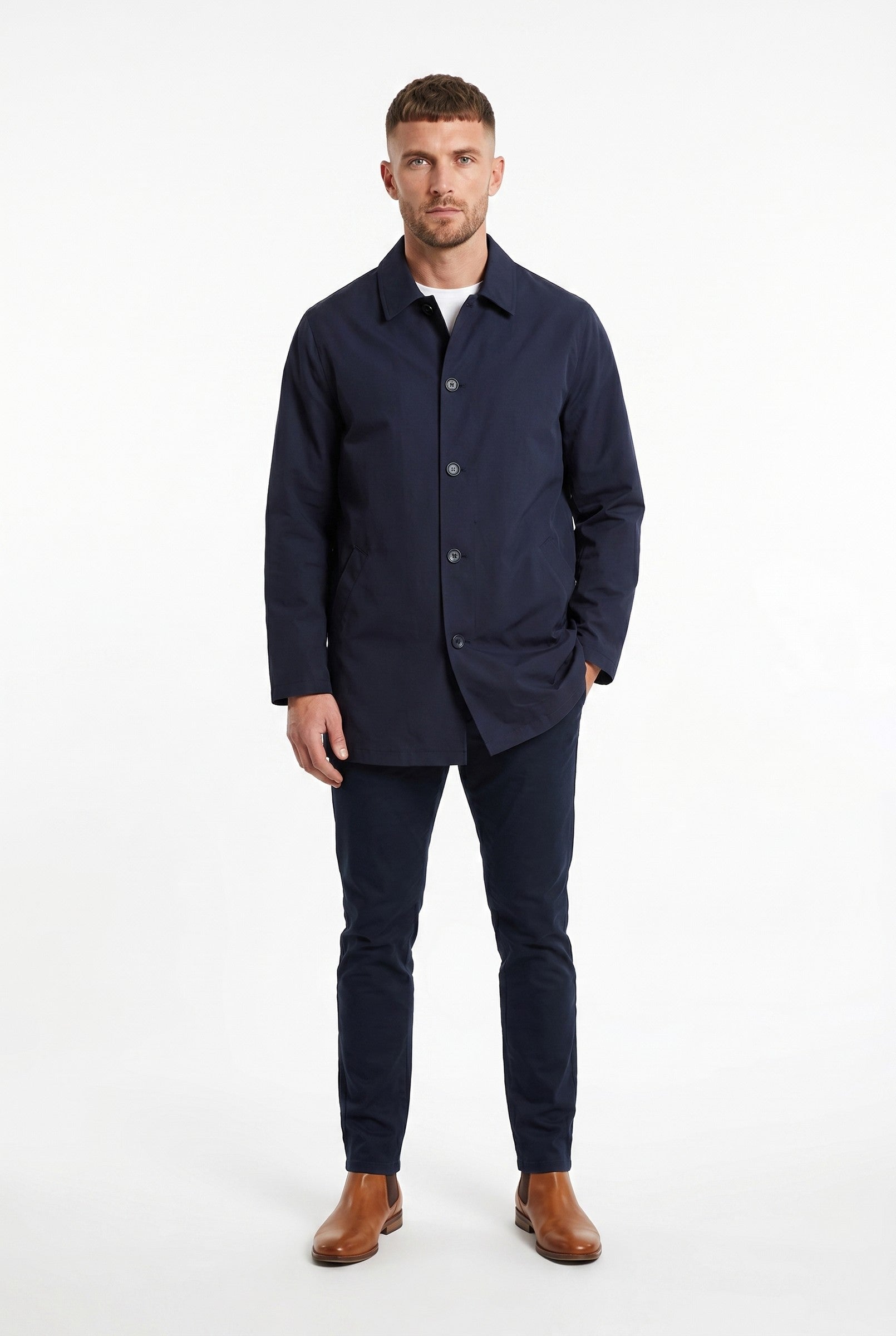Men's Sherlock Short Trench Coat | Blackstone London
