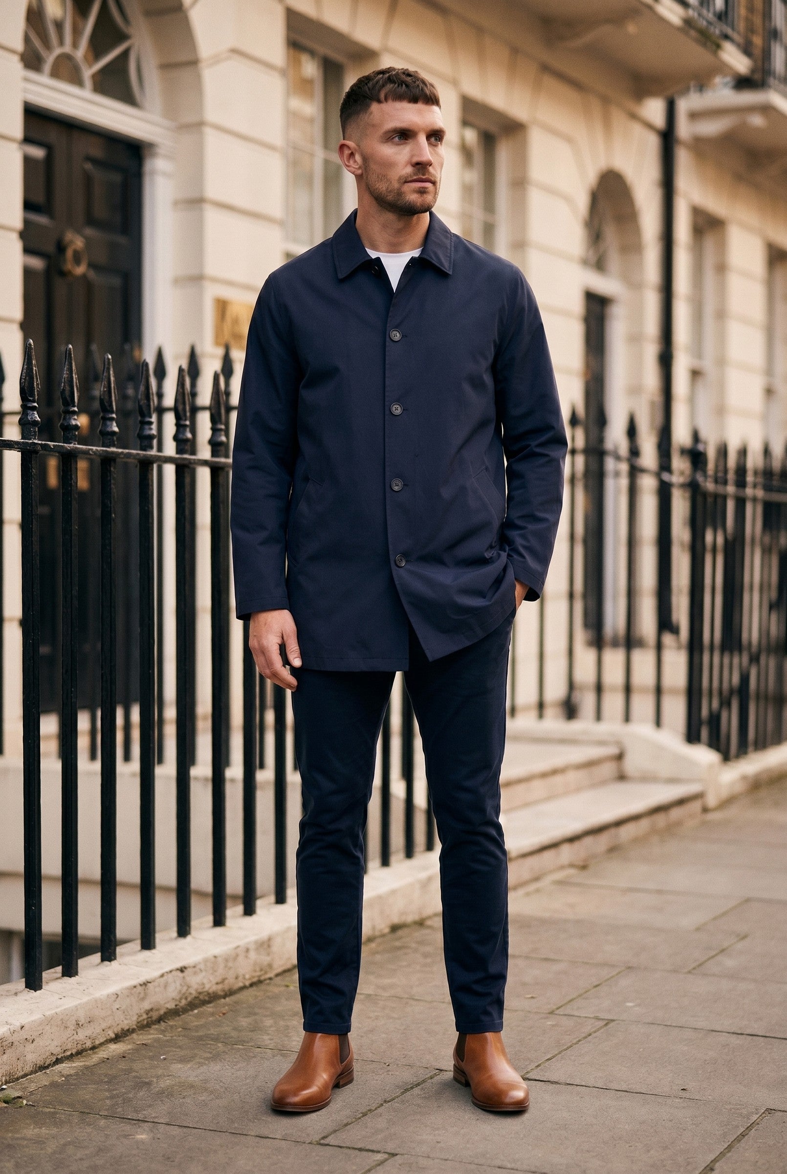 Men's Sherlock Short Trench Coat | Blackstone London