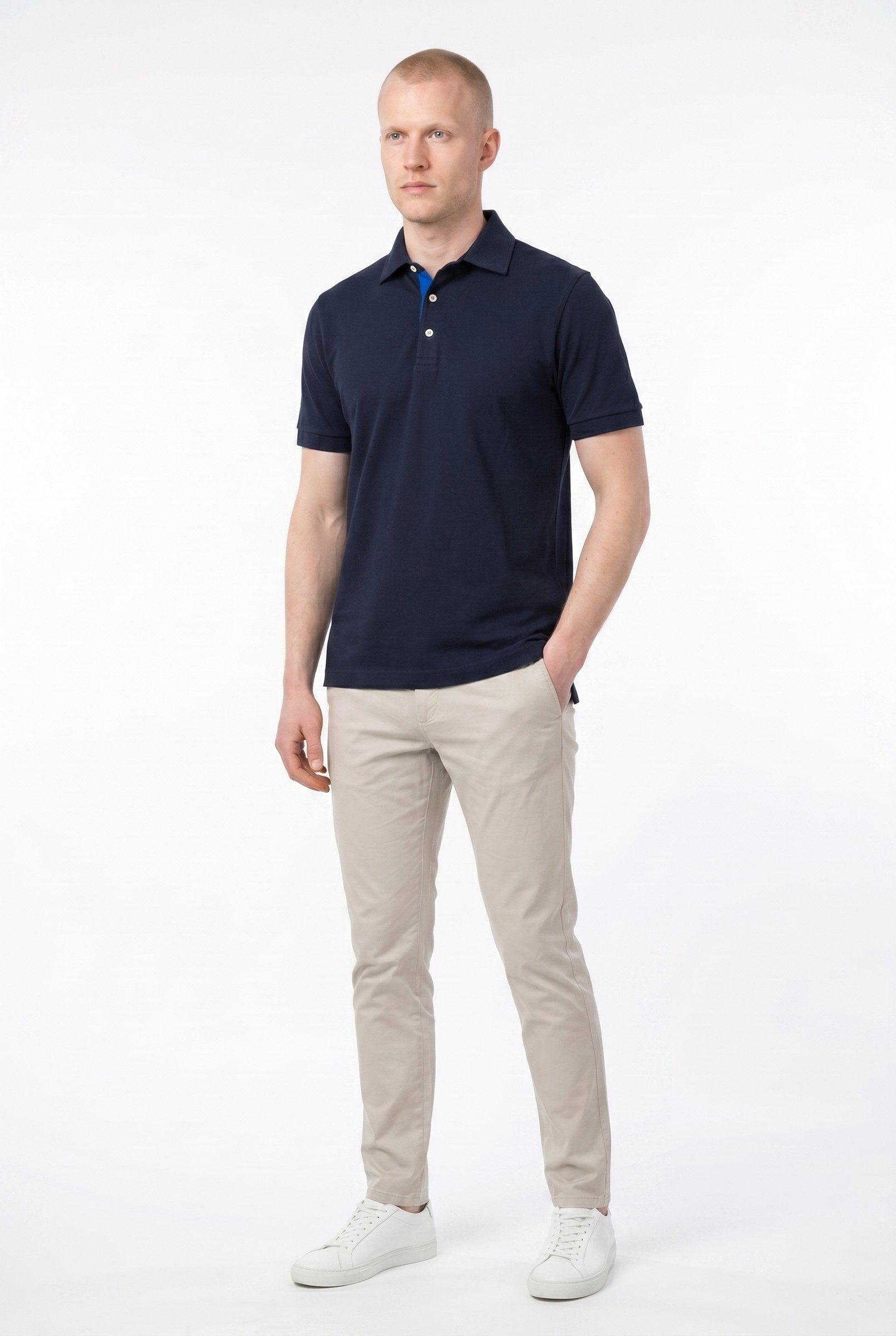 Men's Classic Fit Pique Polo Shirt | Blackstone London