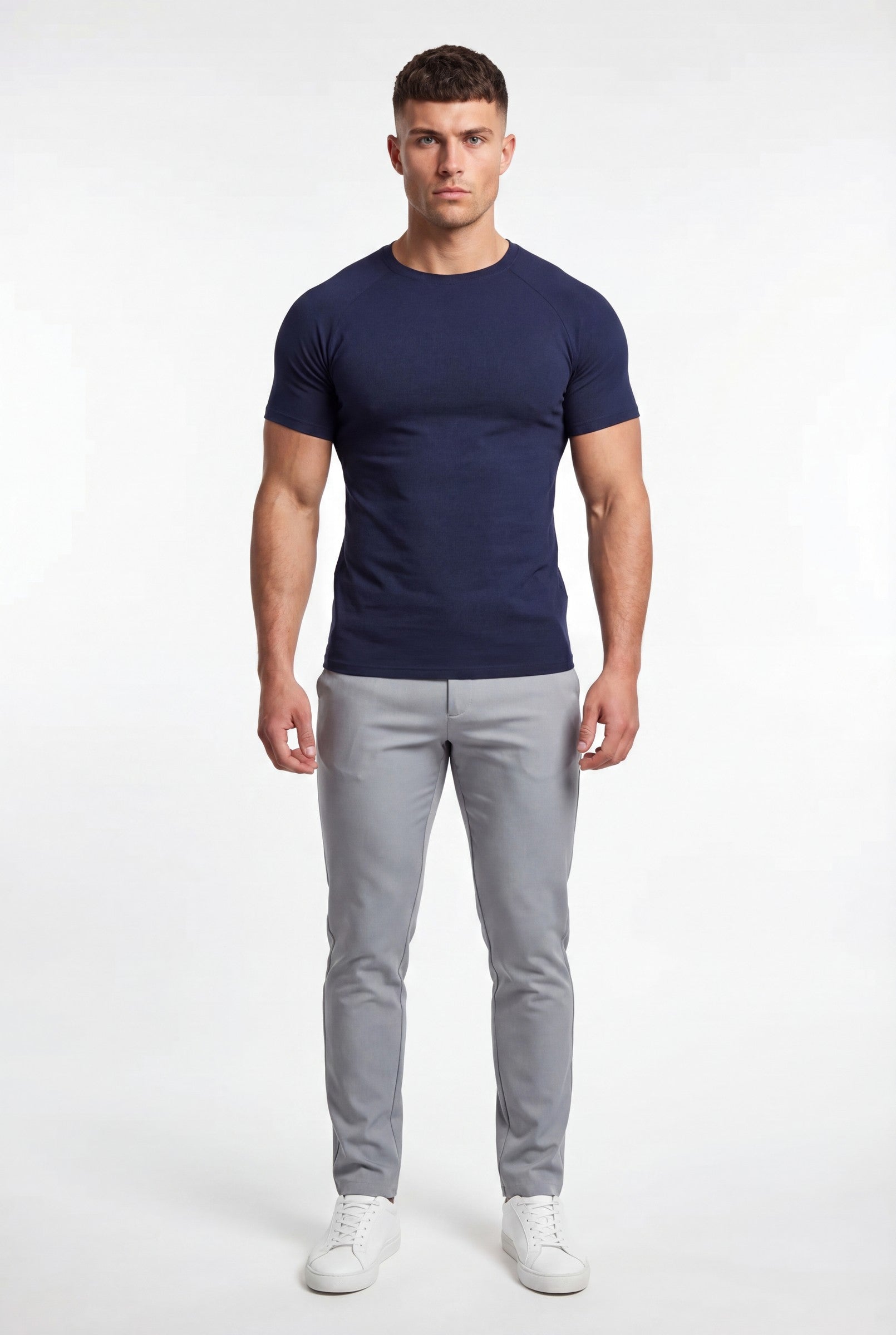 Men's Muscle Fit Crewneck T-Shirt | Blackstone London