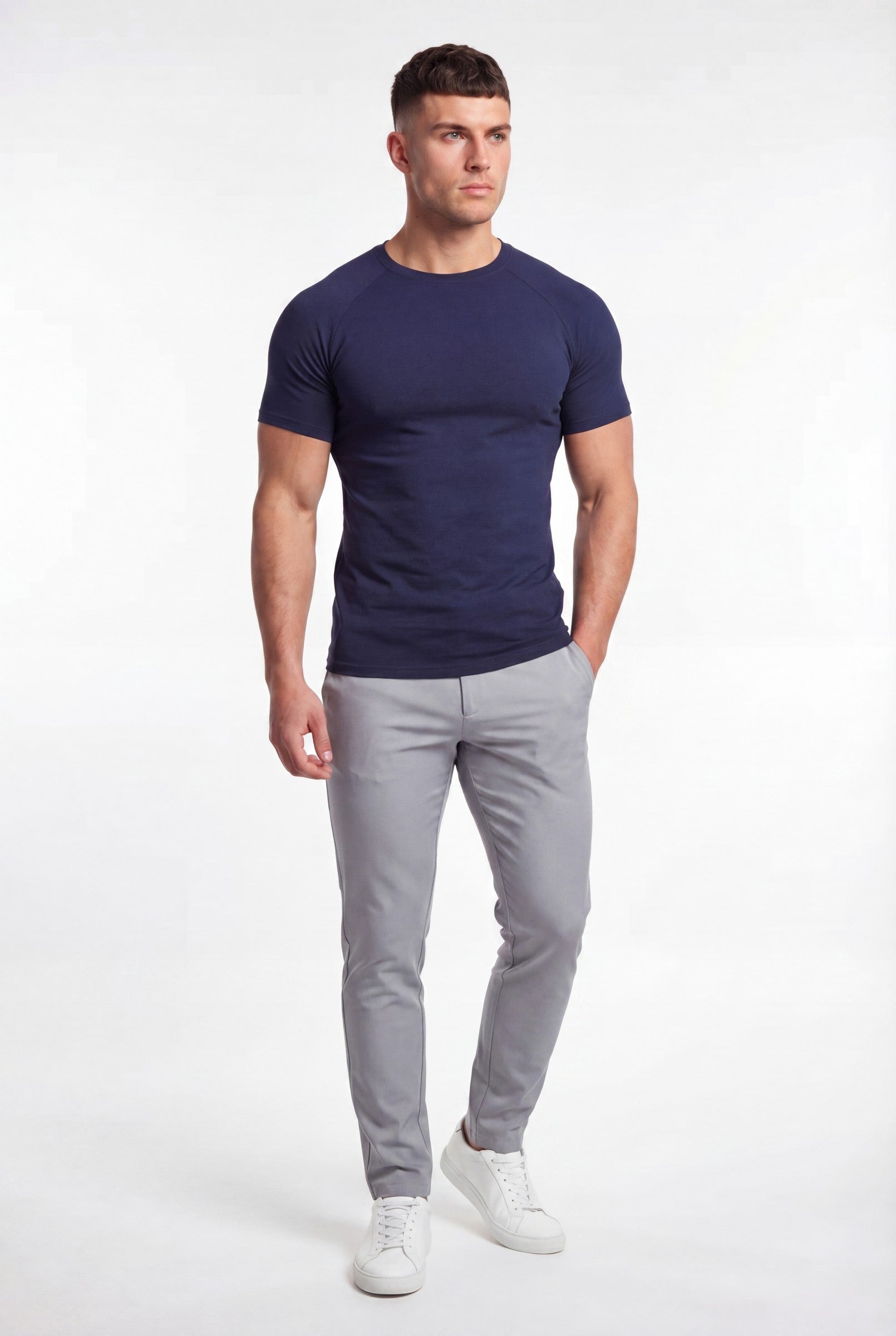 Men's Muscle Fit Crewneck T-Shirt | Blackstone London