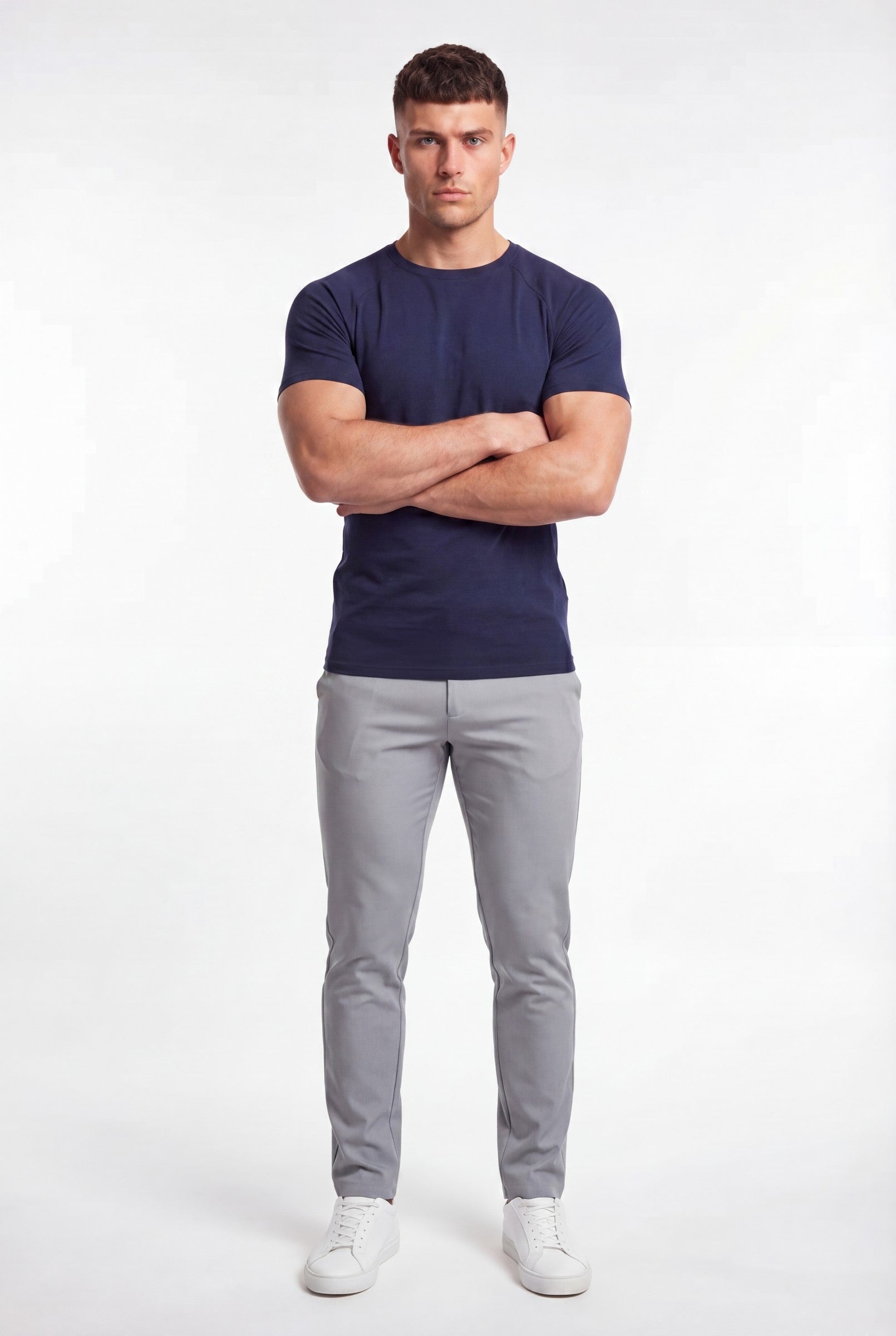 Men's Muscle Fit Crewneck T-Shirt | Blackstone London