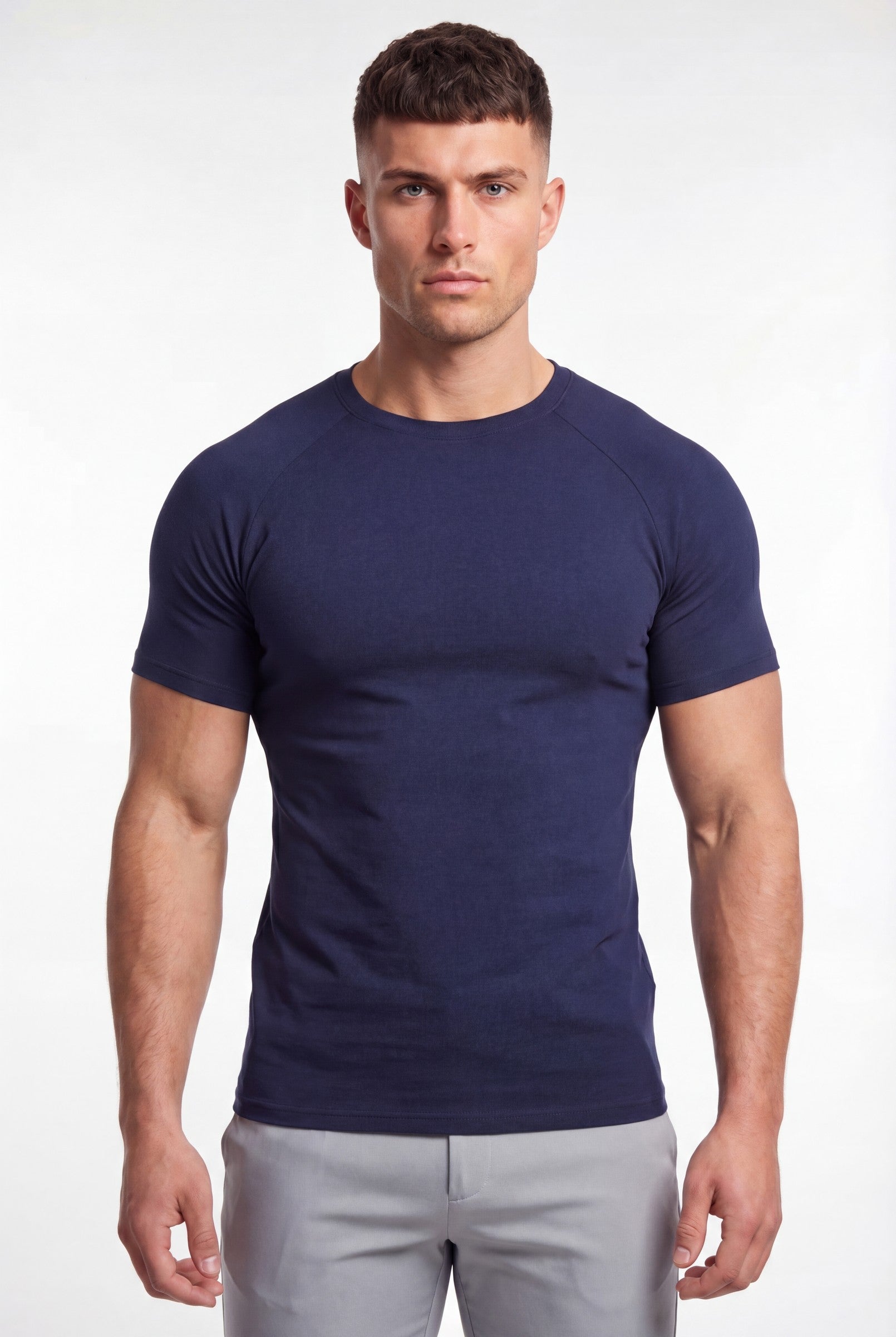 Men's Muscle Fit Crewneck T-Shirt | Blackstone London