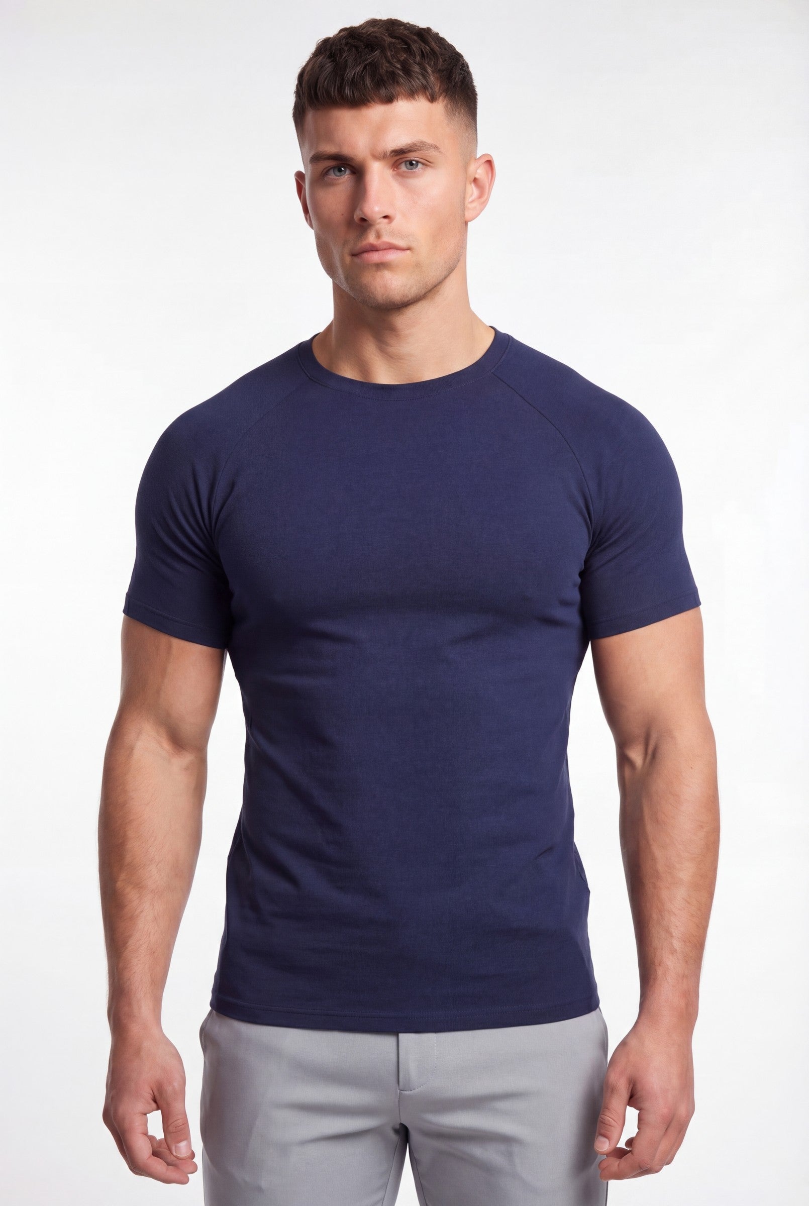 Men's Muscle Fit Crewneck T-Shirt | Blackstone London