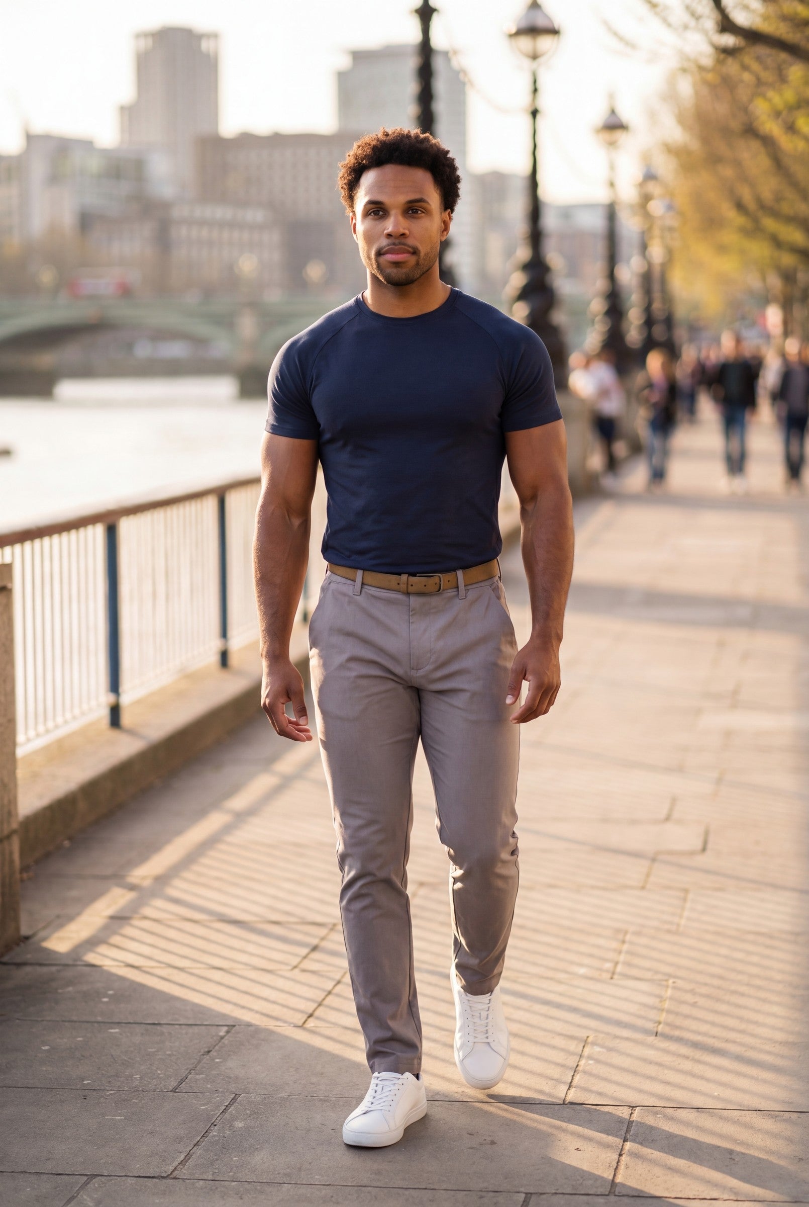 Men's Mercerised Cotton Crewneck T-Shirt | Blackstone London