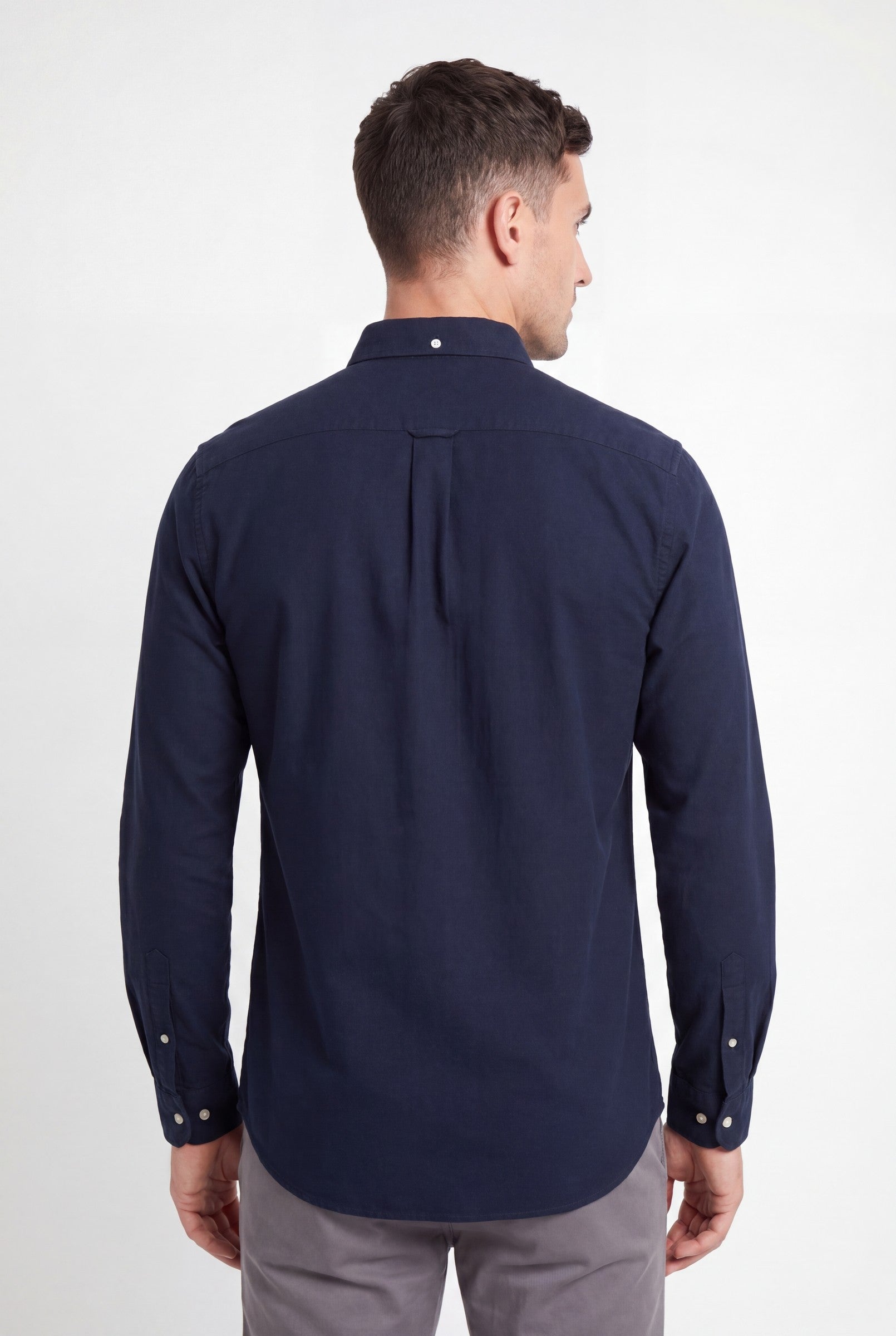 Men's Cotton Twill Long Sleeve Button Down Shirt | Blackstone London