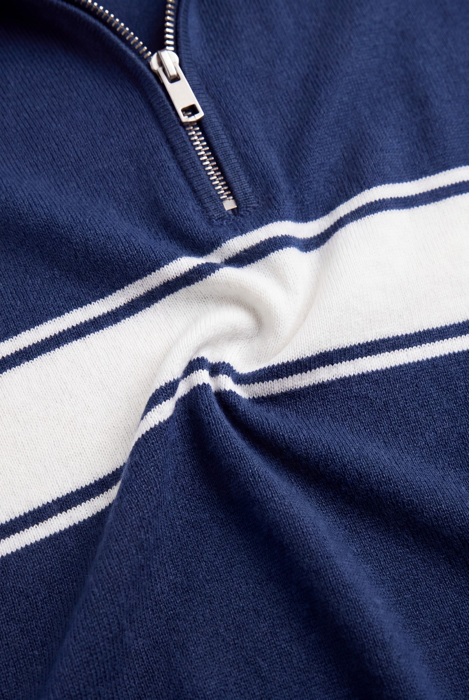 Men's Cotton Silk Quarter Zip Polo Sweater | Blackstone London
