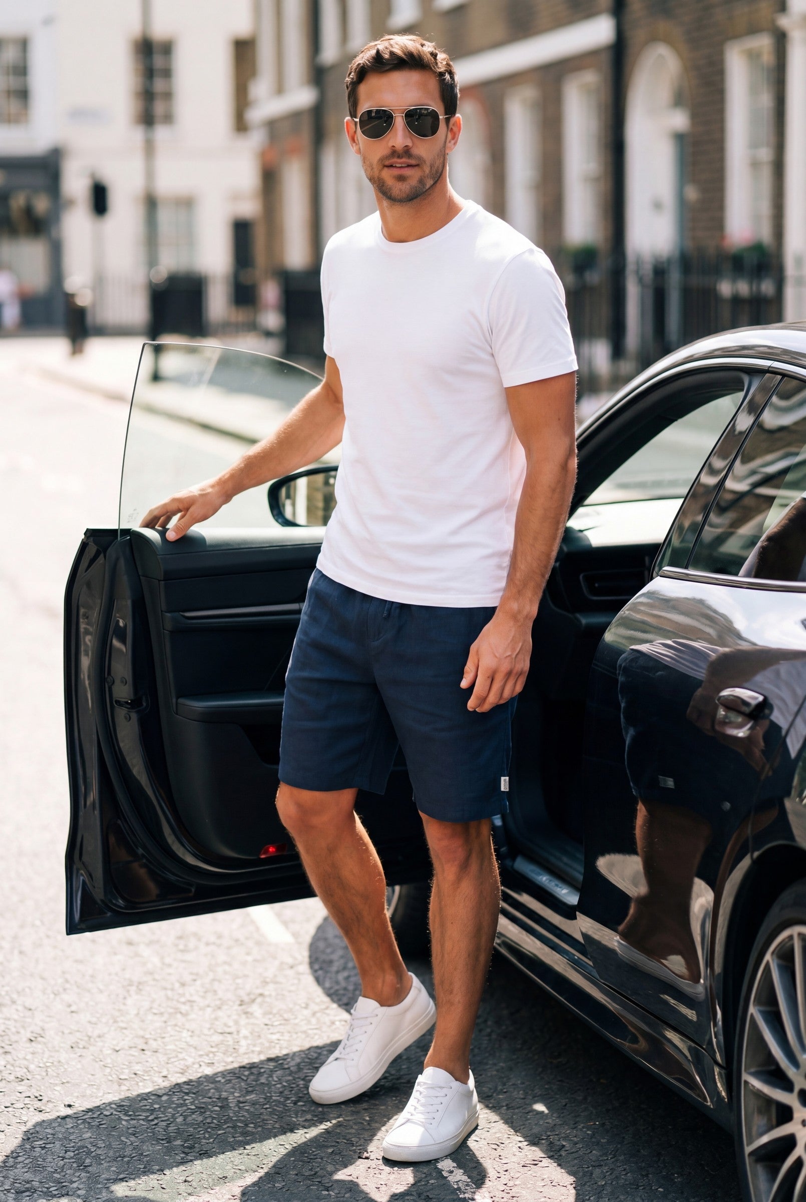Men's Linen Resort Shorts | Blackstone London