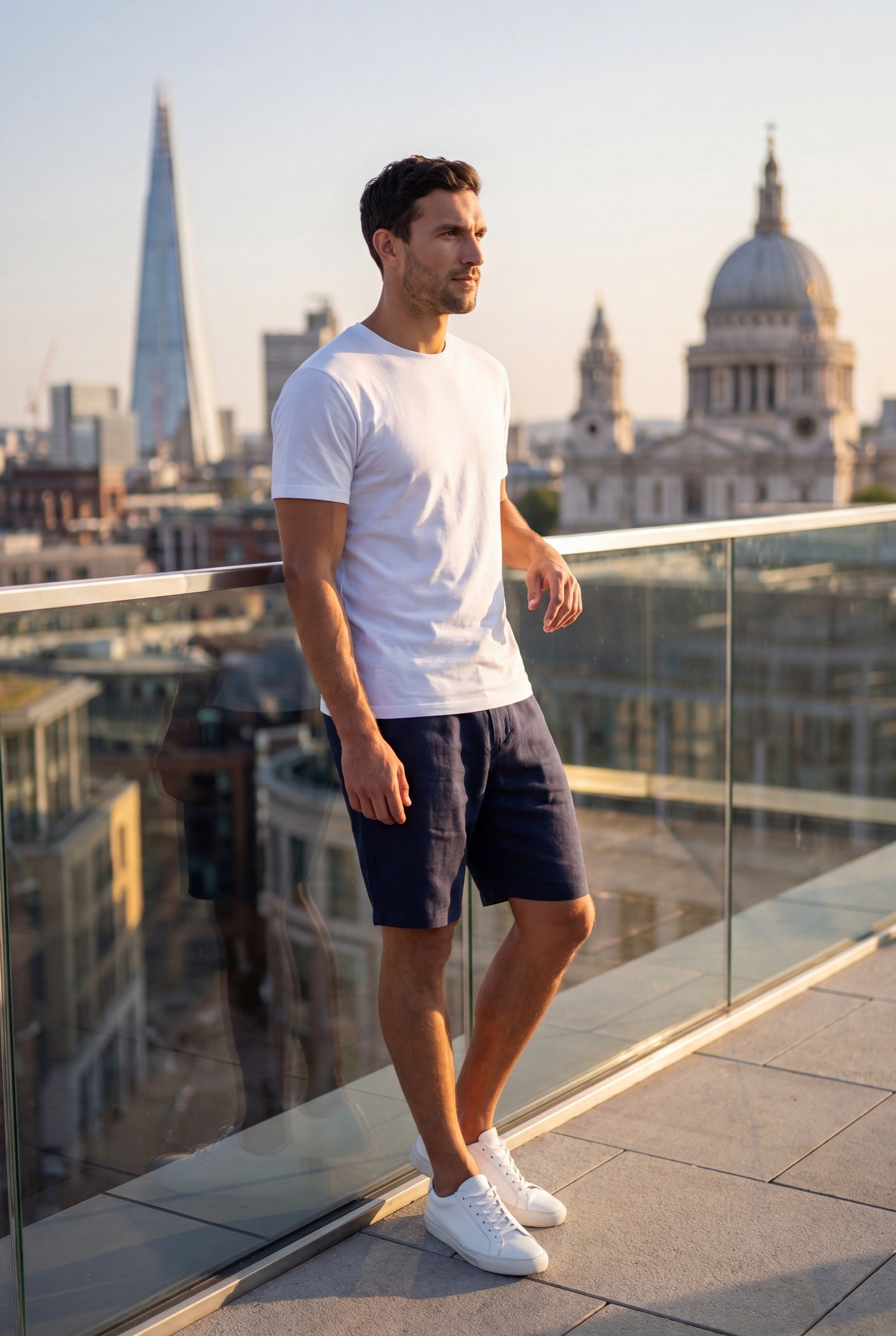 Men's Smart Linen Shorts | Blackstone London