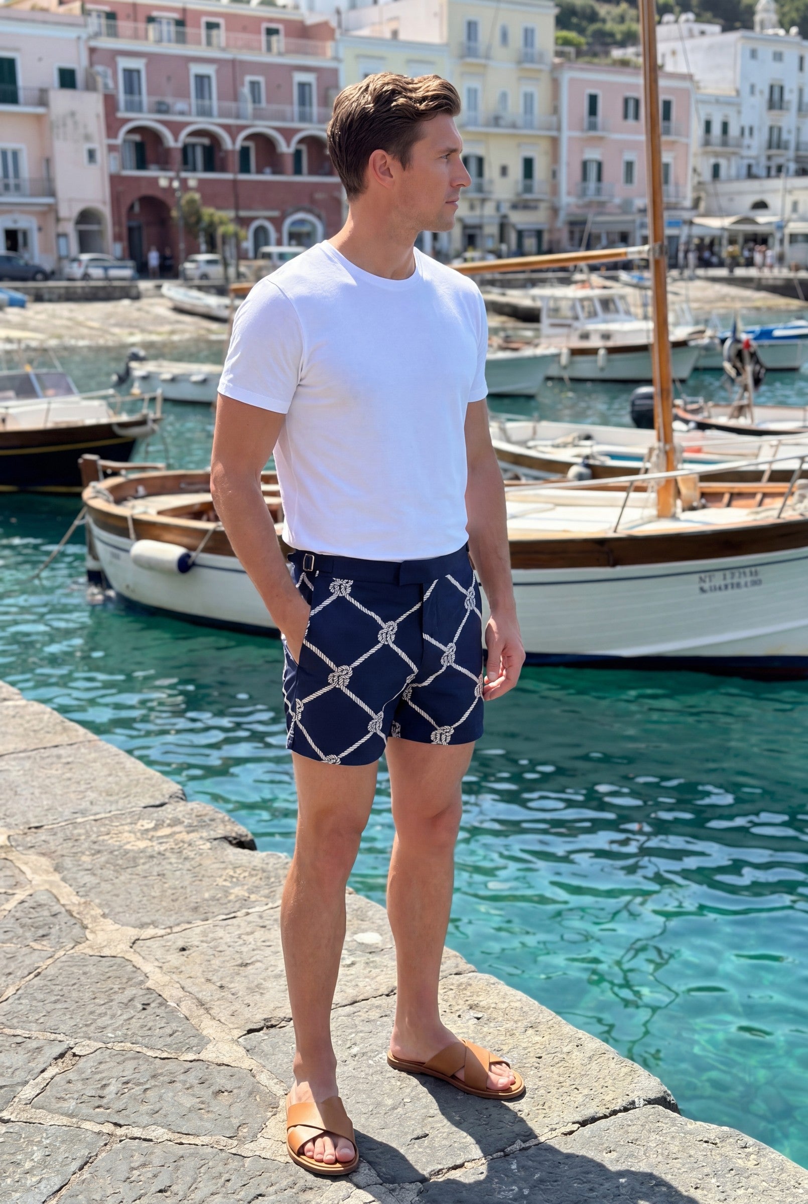 Men's Amalfi Tailored Swim Shorts | Blackstone London