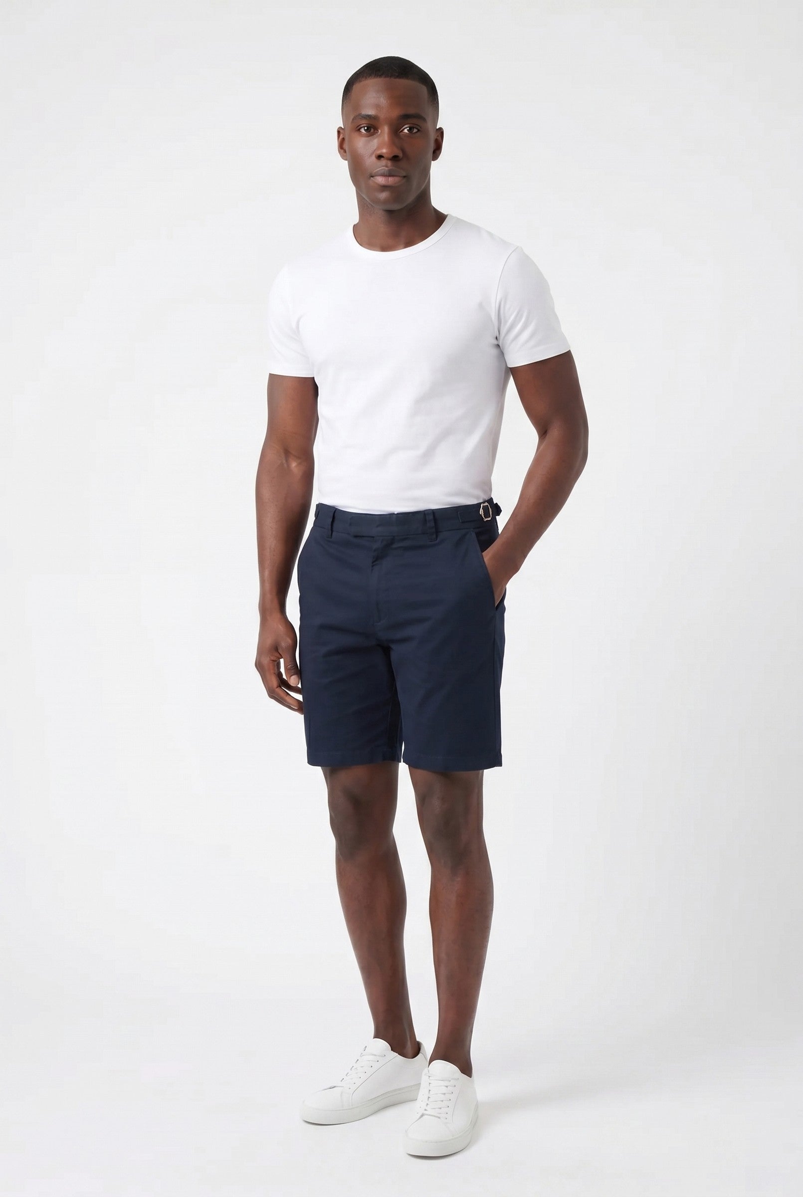 Men's Side Adjuster Chino Shorts | Blackstone London
