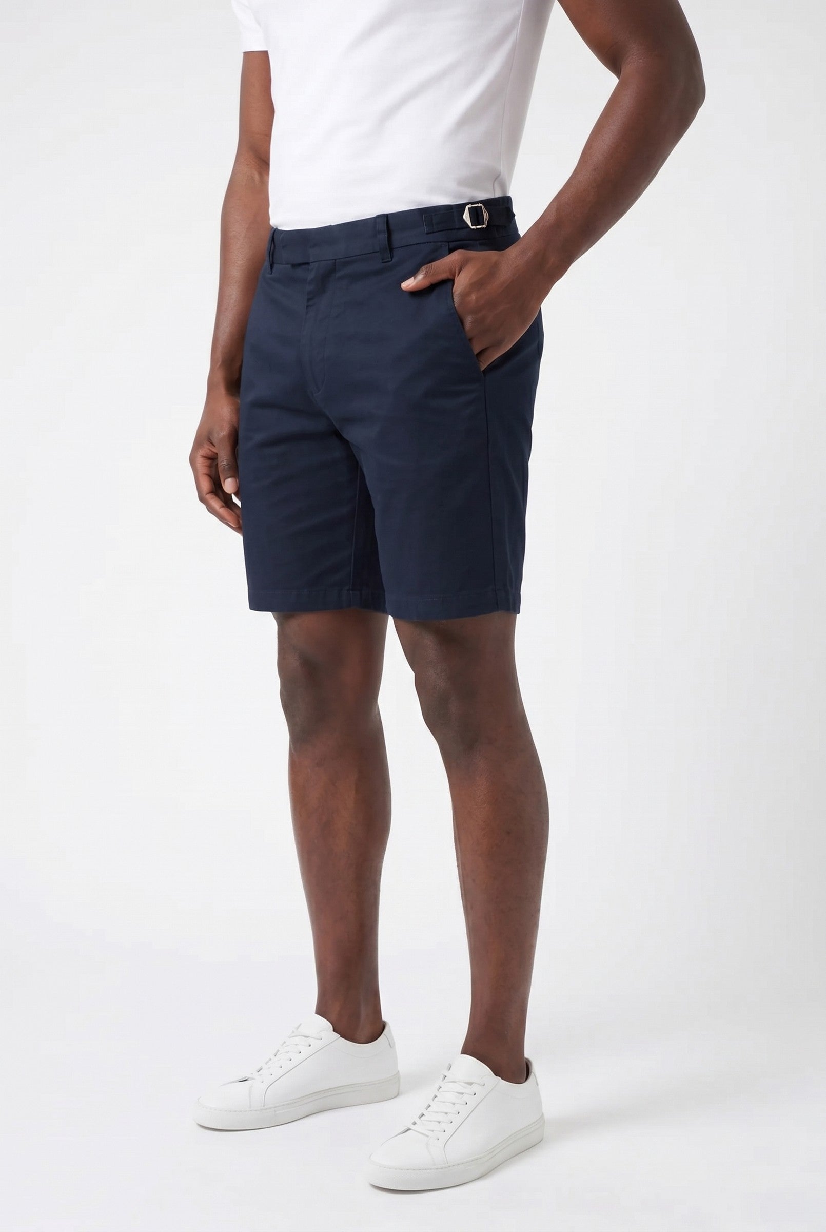 Men's Side Adjuster Chino Shorts | Blackstone London