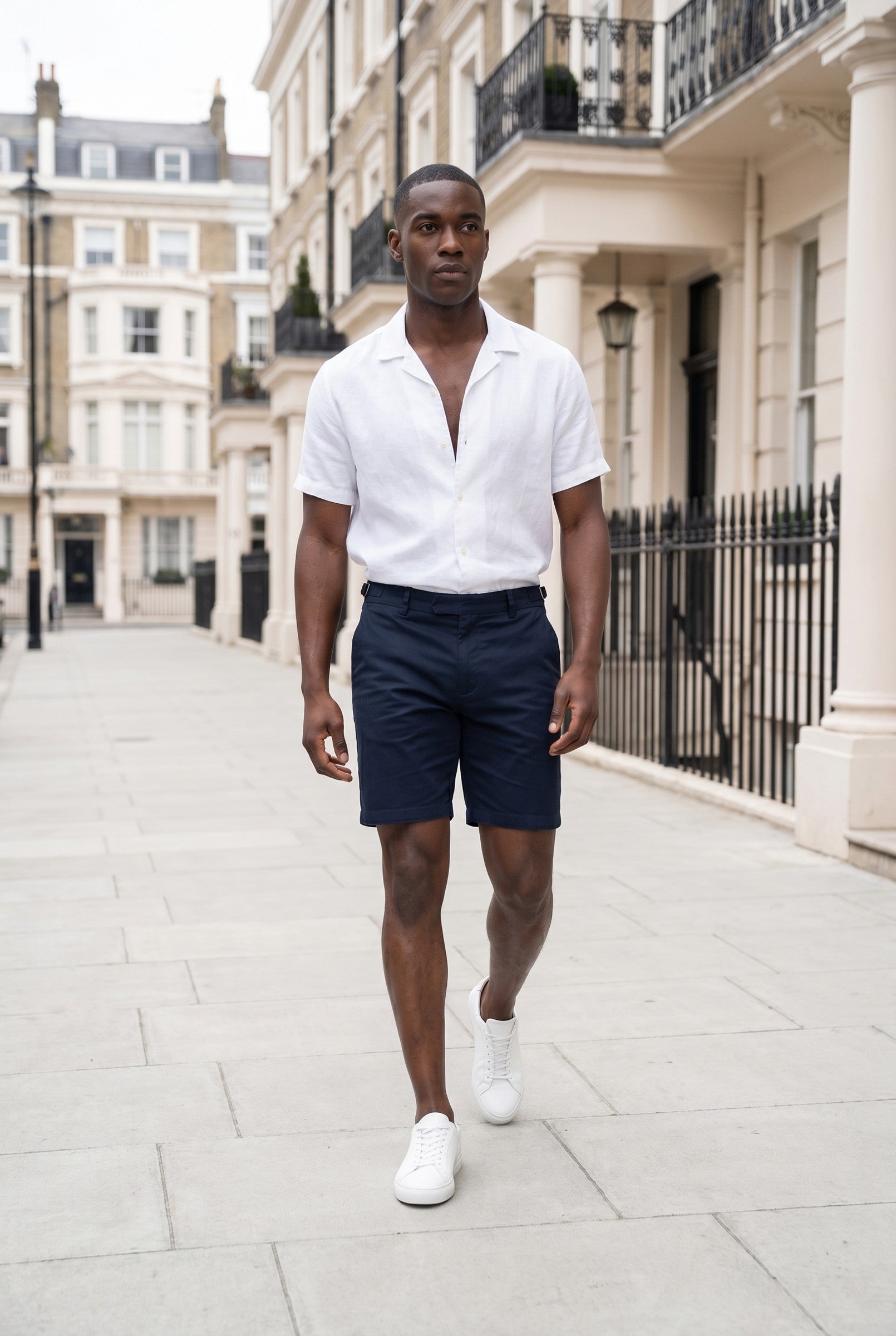 Men's Side Adjuster Chino Shorts | Blackstone London