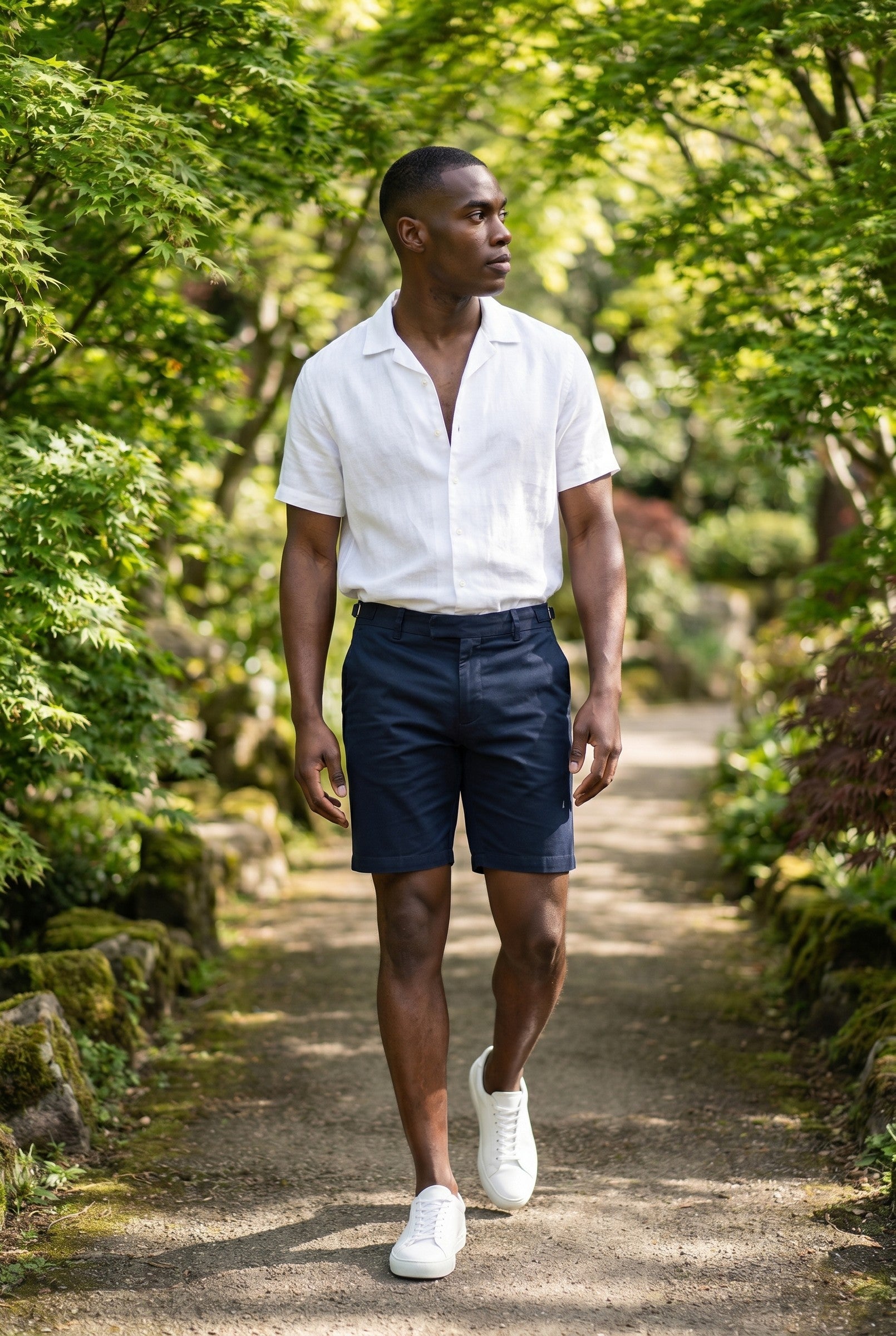 Men's Side Adjuster Chino Shorts | Blackstone London