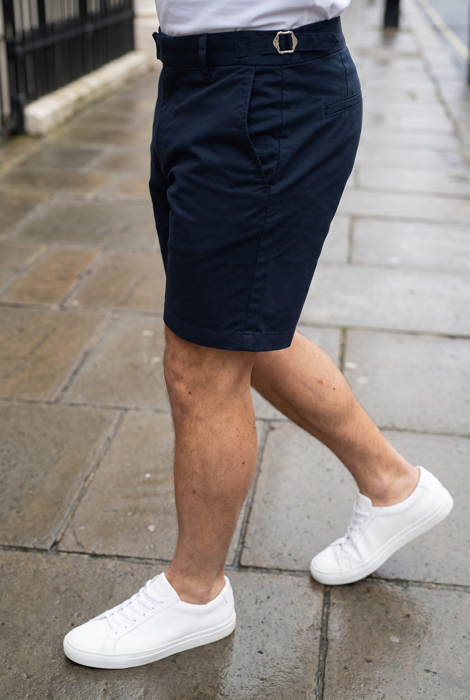 Men's Side Adjuster Chino Shorts | Blackstone London
