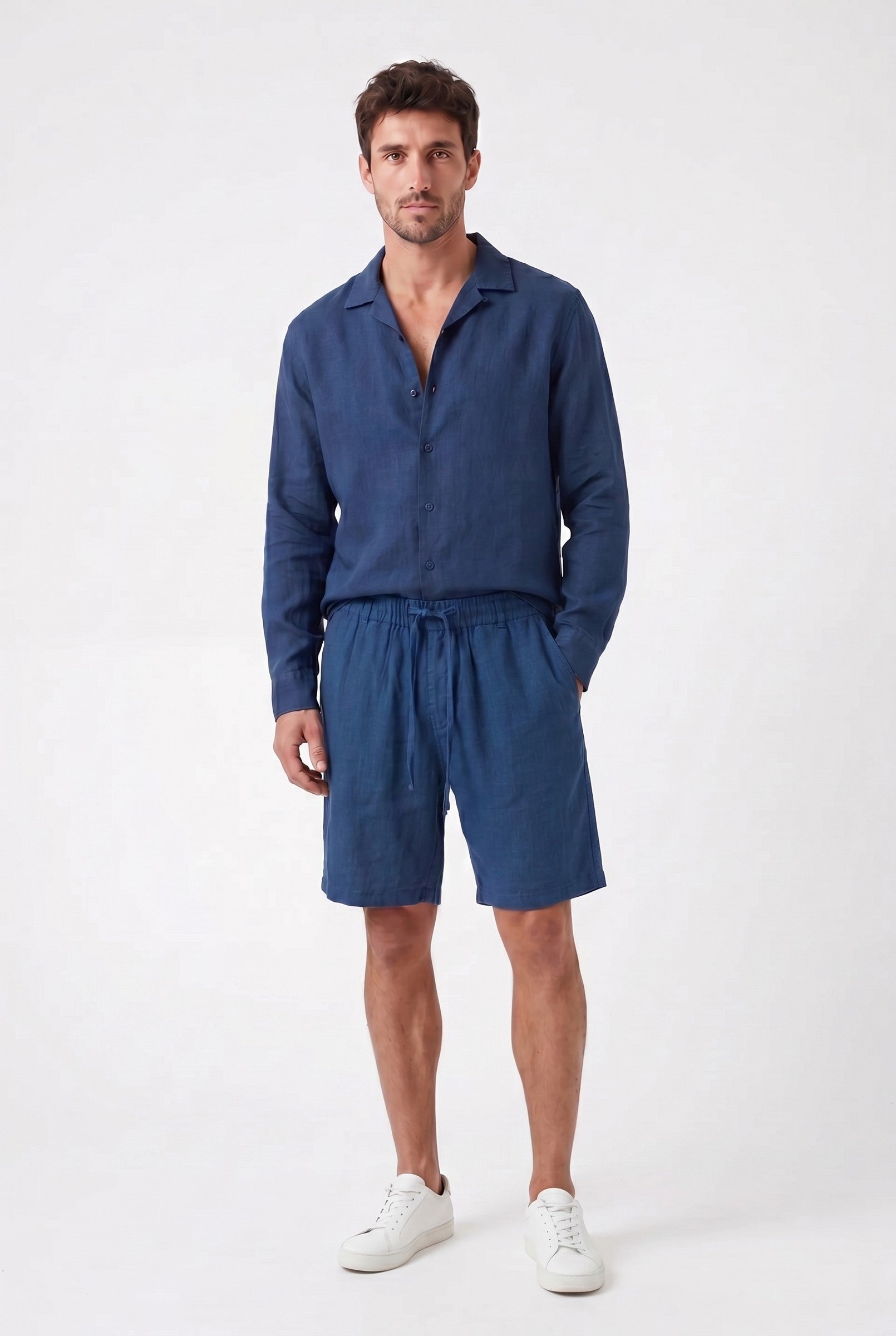 Men's Linen Leisure Drawstring Shorts | Blackstone London