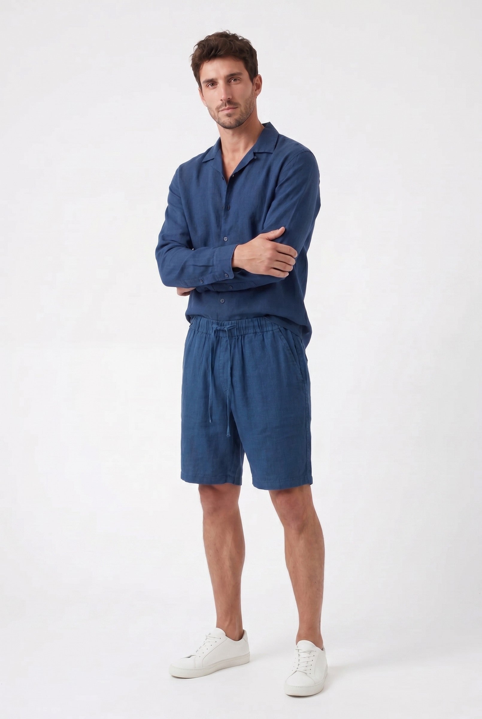 Men's Linen Leisure Drawstring Shorts | Blackstone London