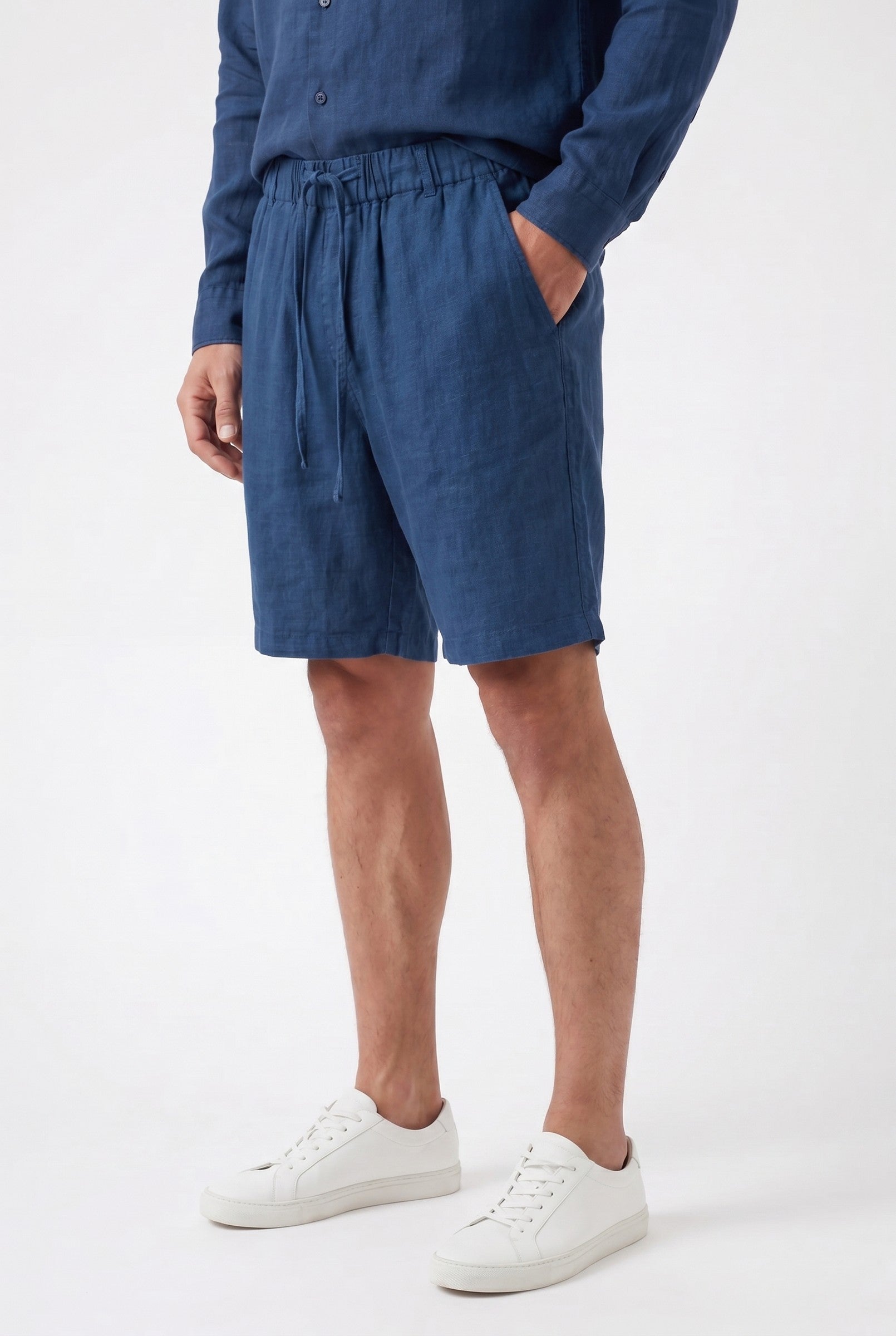 Men's Linen Leisure Drawstring Shorts | Blackstone London