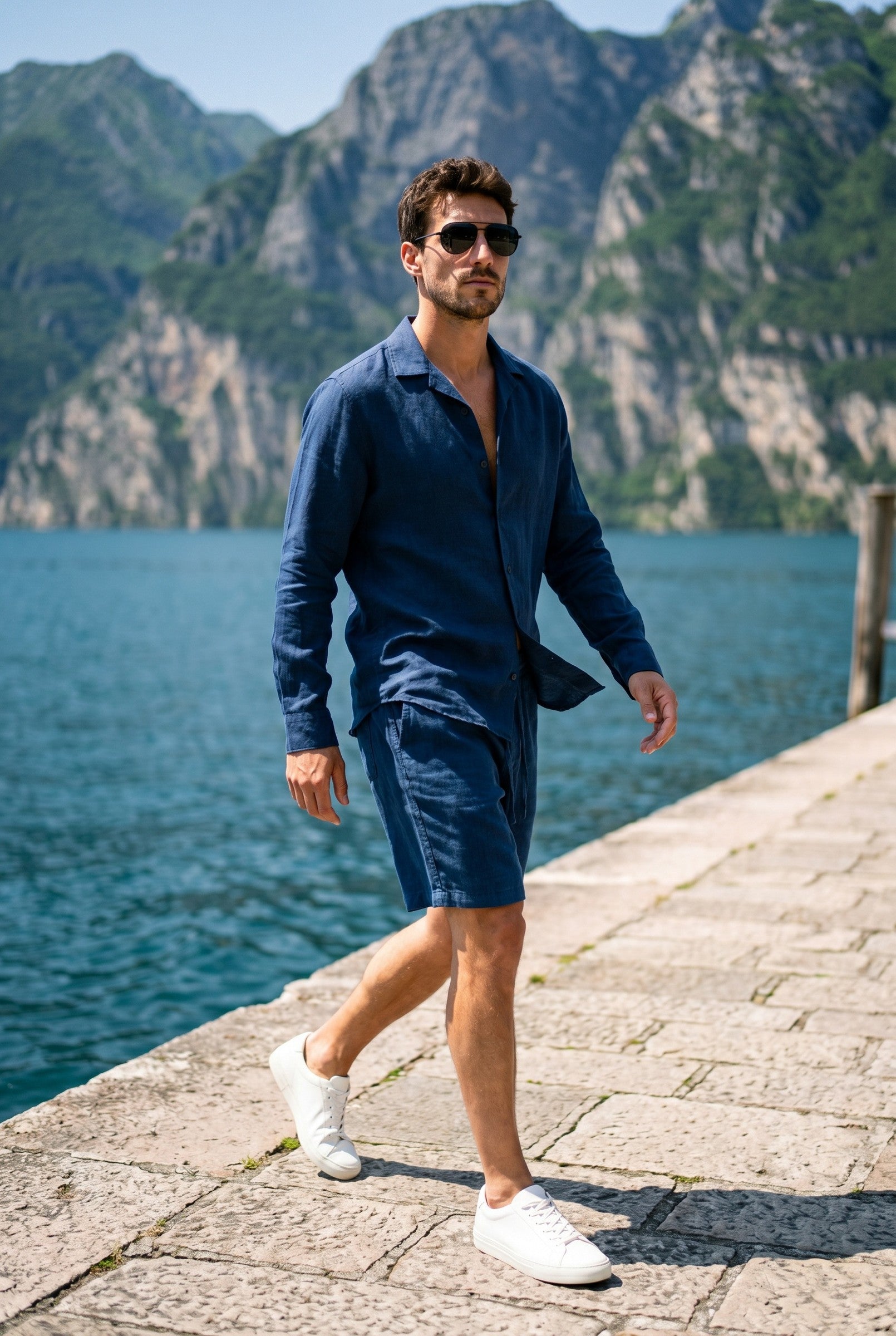 Men's Linen Leisure Drawstring Shorts | Blackstone London