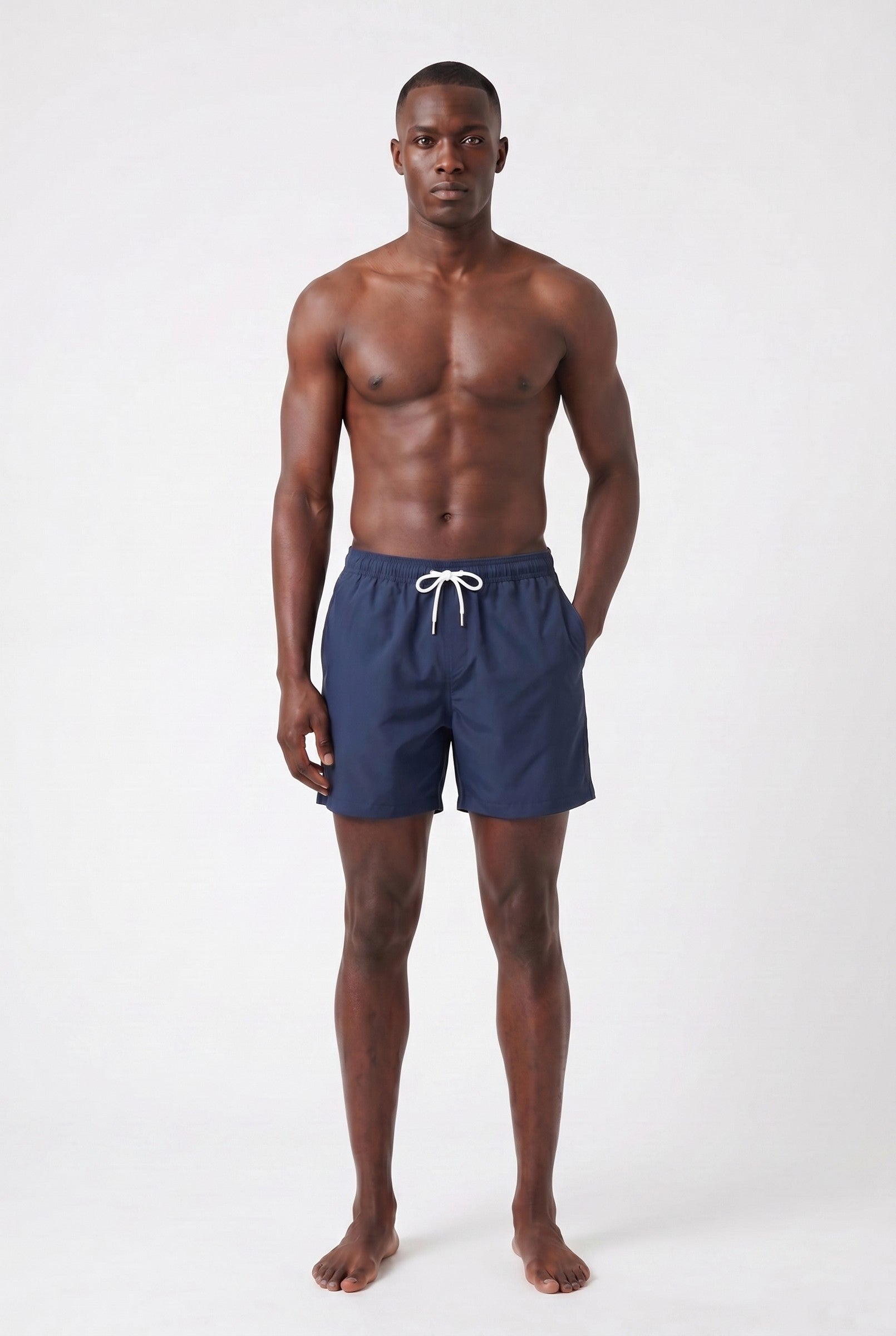 Men's Navy Classic Swim Shorts | Blackstone London