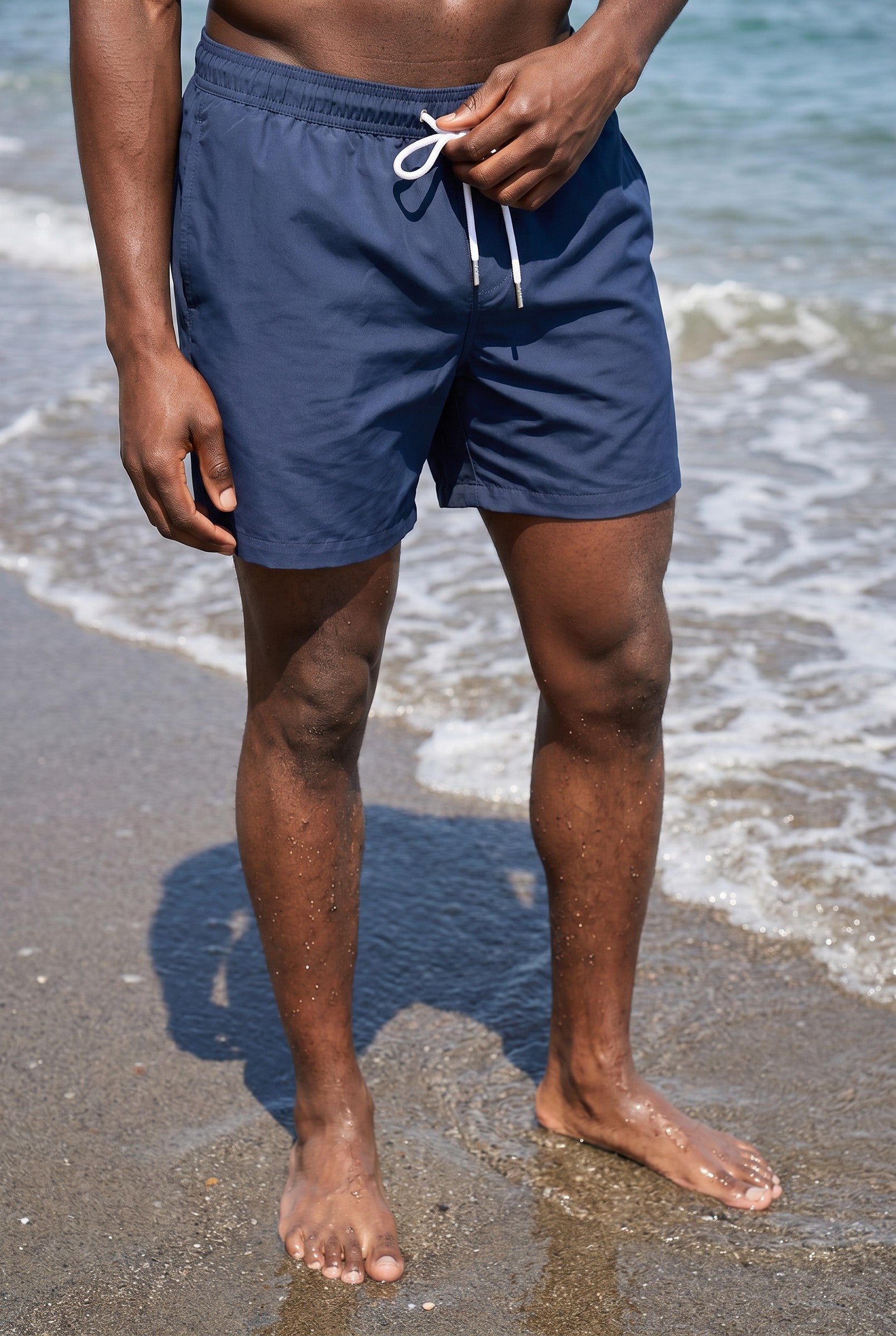 Men's Navy Classic Swim Shorts | Blackstone London