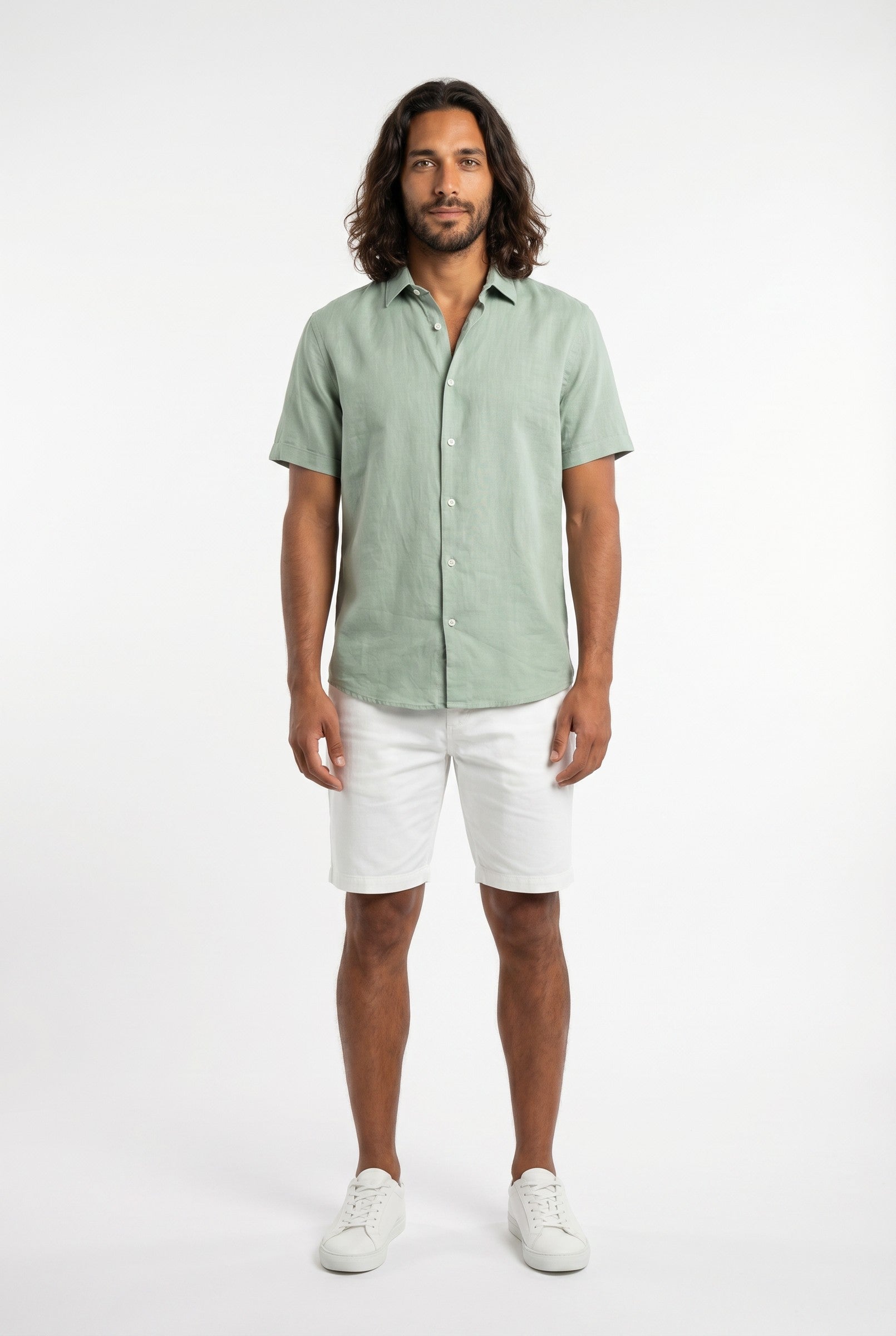 Men's Cotton Linen Short Sleeve Shirt | Blackstone London