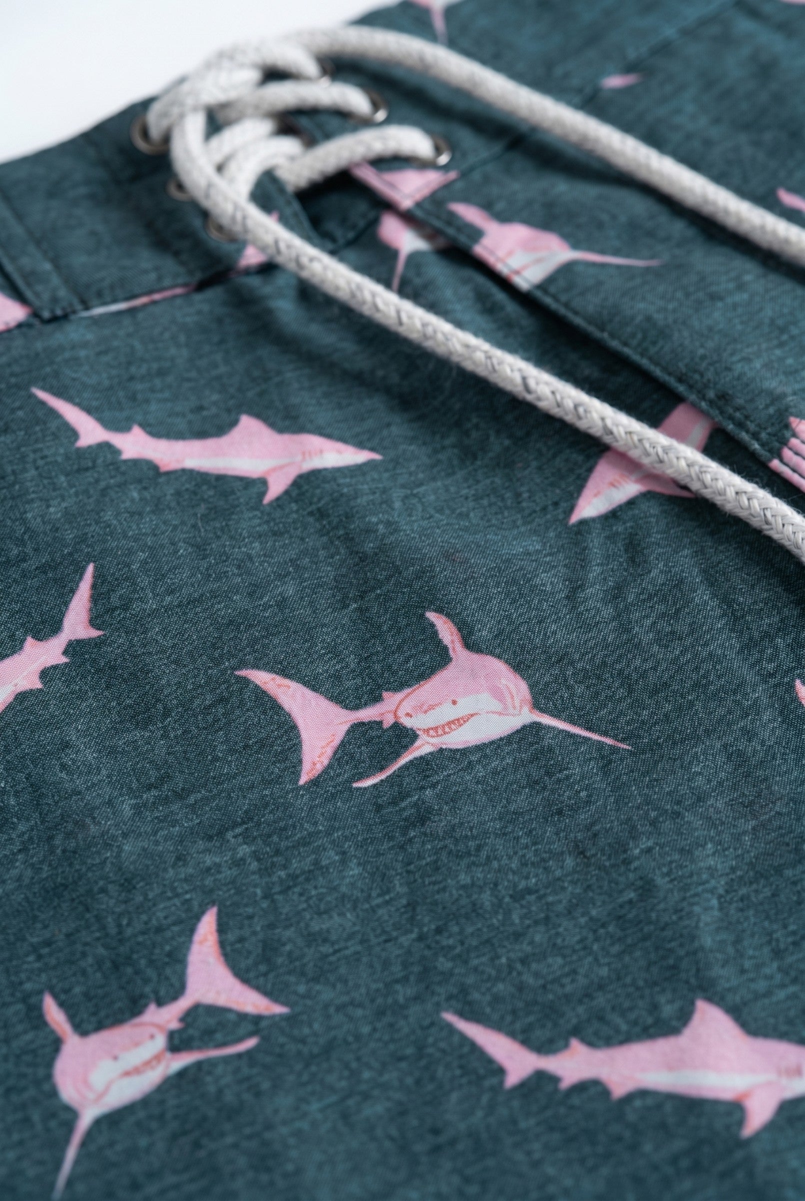 Men's Navy Shark Print Board Shorts | Blackstone London